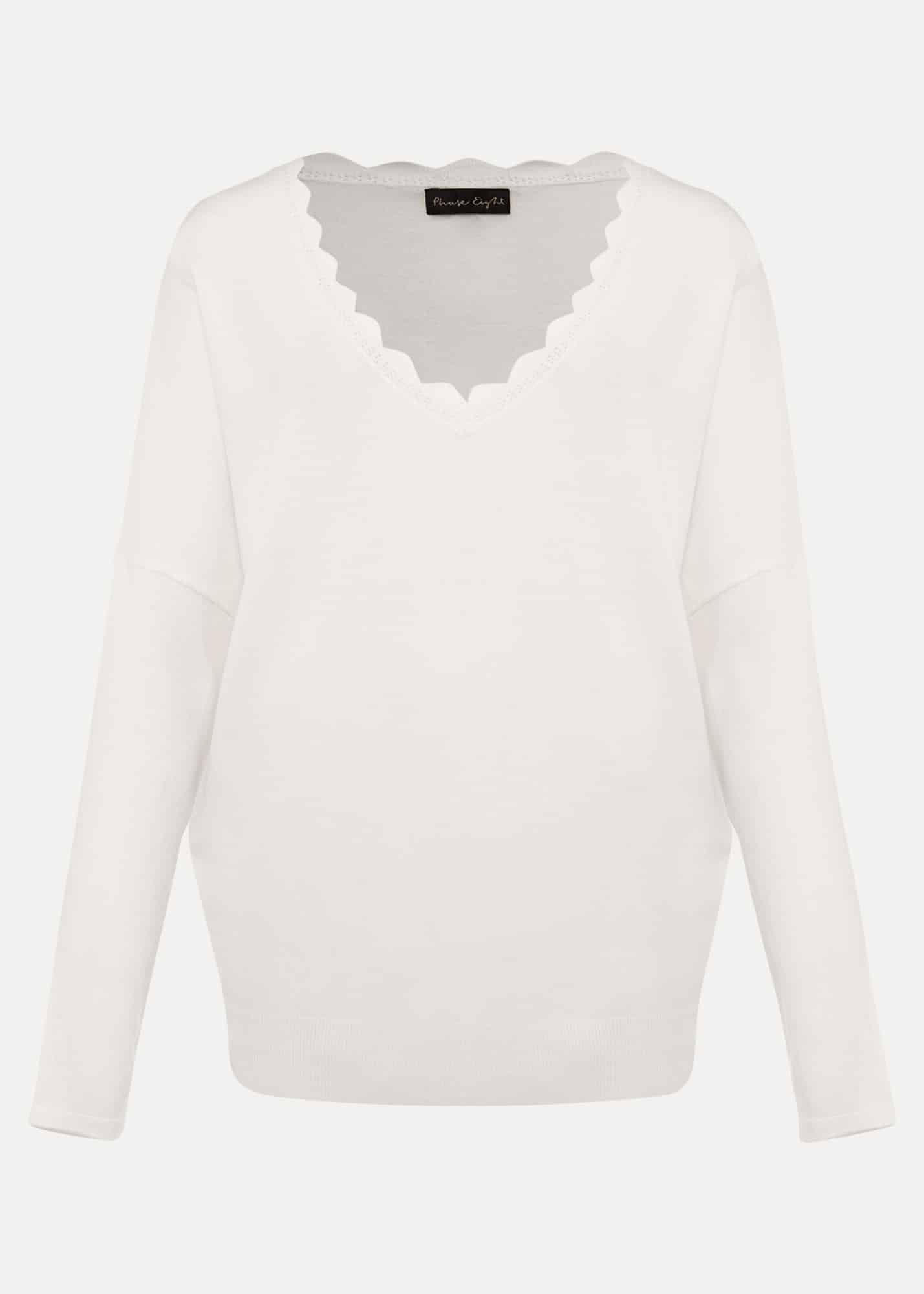 Dua Fine Knit V-Neck Jumper