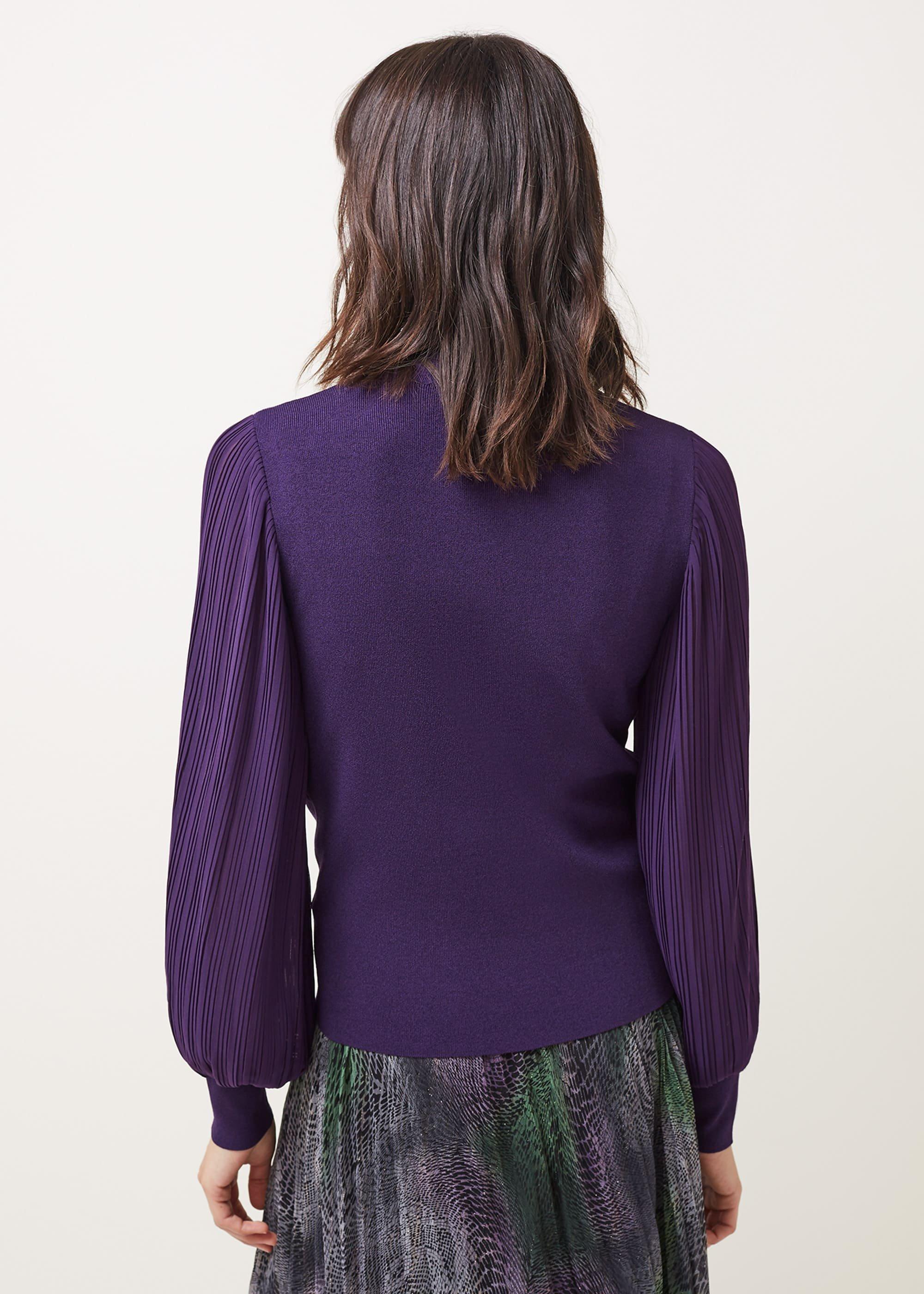 Everley Pleat Sleeve Fine Knit Jumper