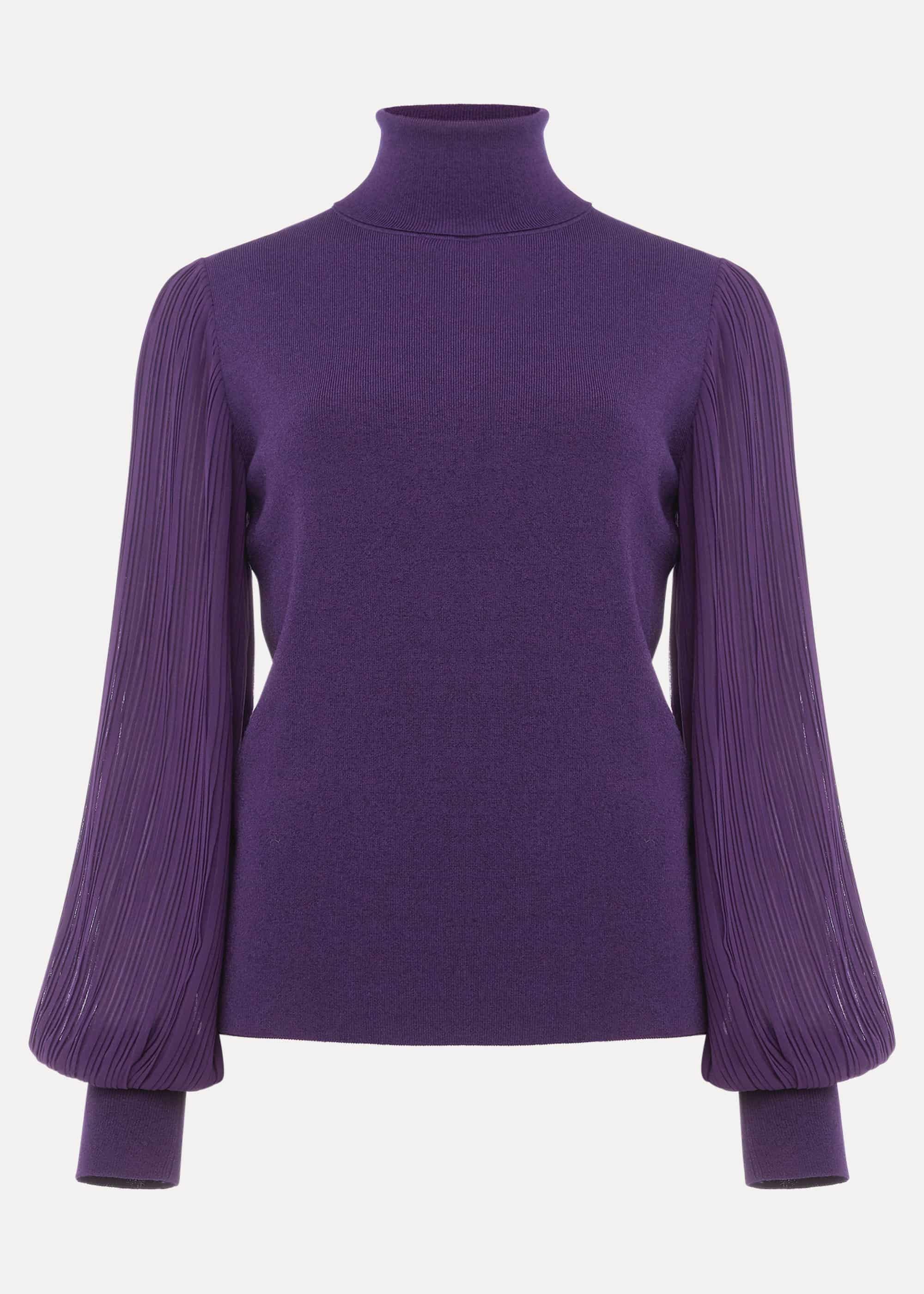Everley Pleat Sleeve Fine Knit Jumper