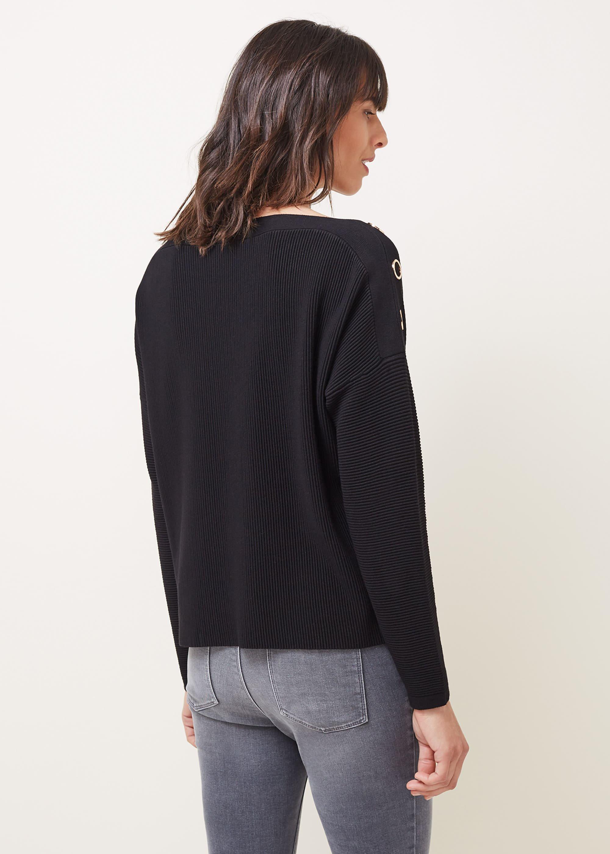 Mimi Textured Eyelet Detail Fine Knit Jumper