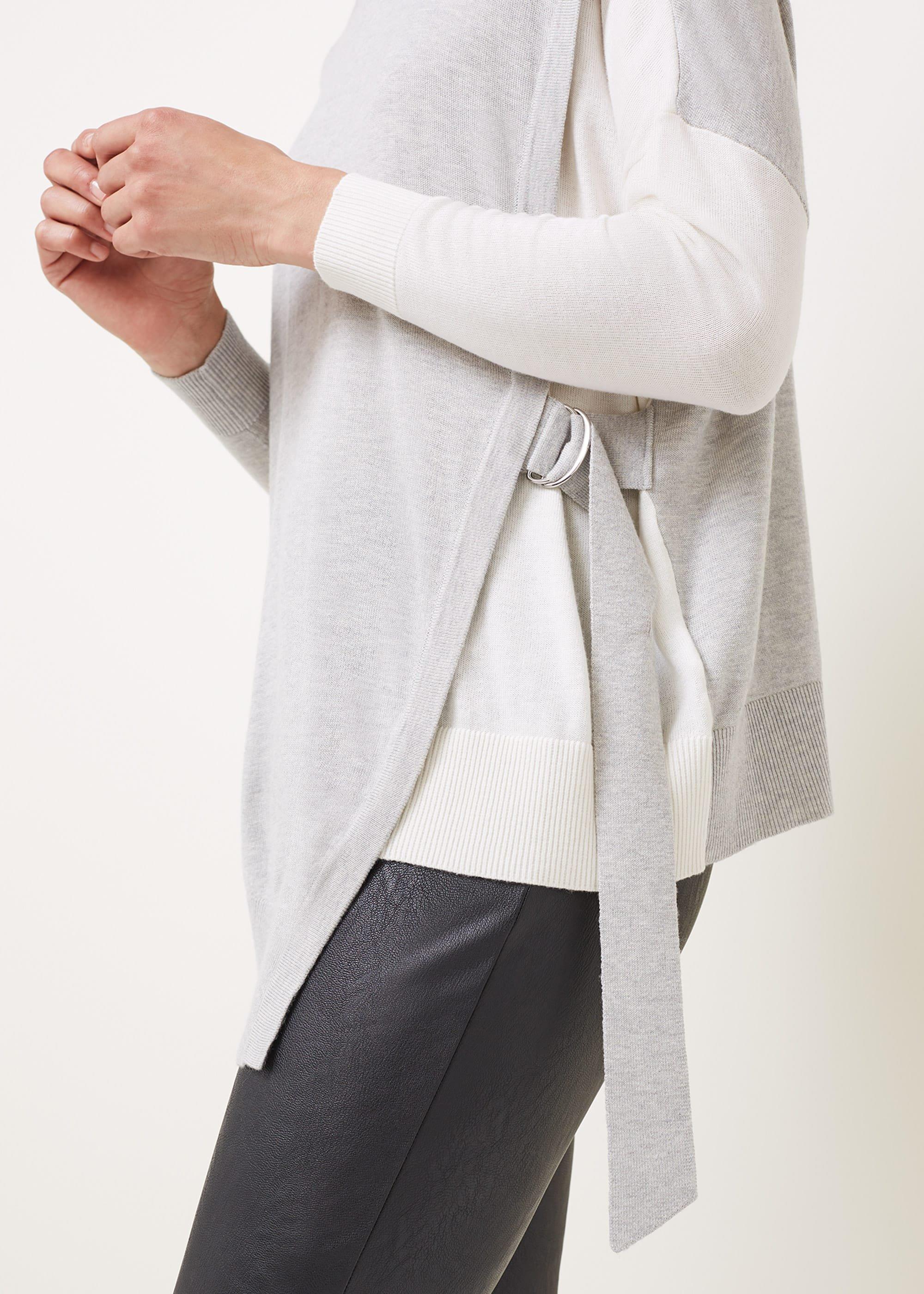 Karina D-Ring Colourblock Fine Knit Jumper