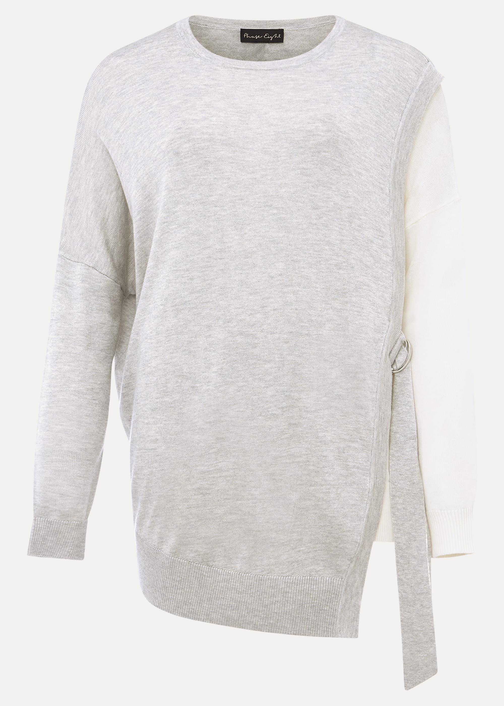 Karina D-Ring Colourblock Fine Knit Jumper
