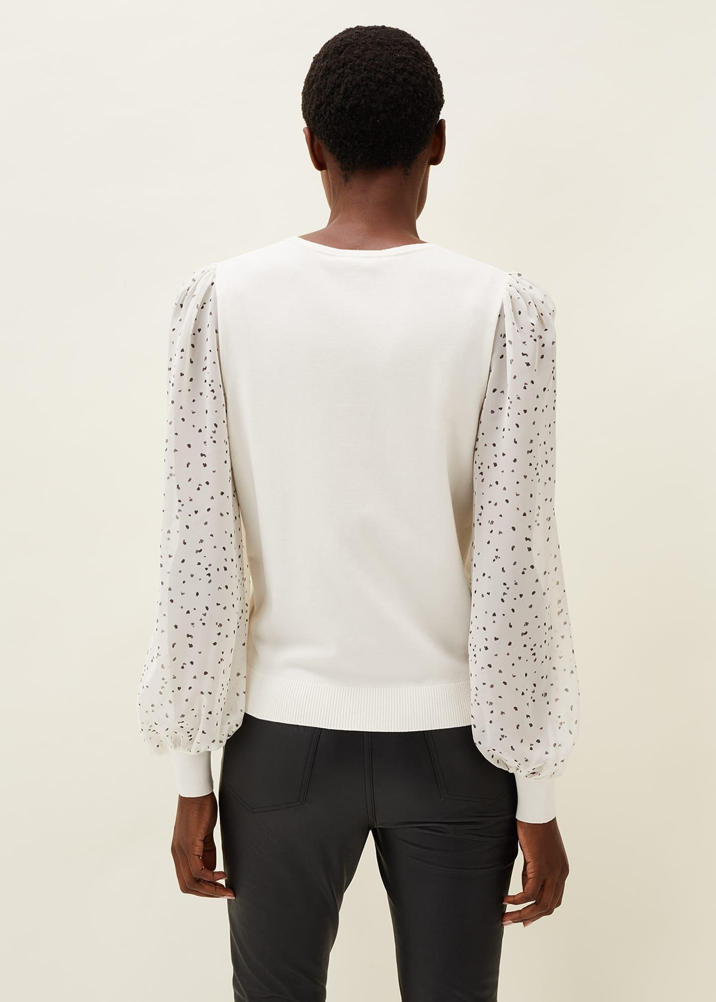 Katina Spot Print Balloon Sleeve Jumper