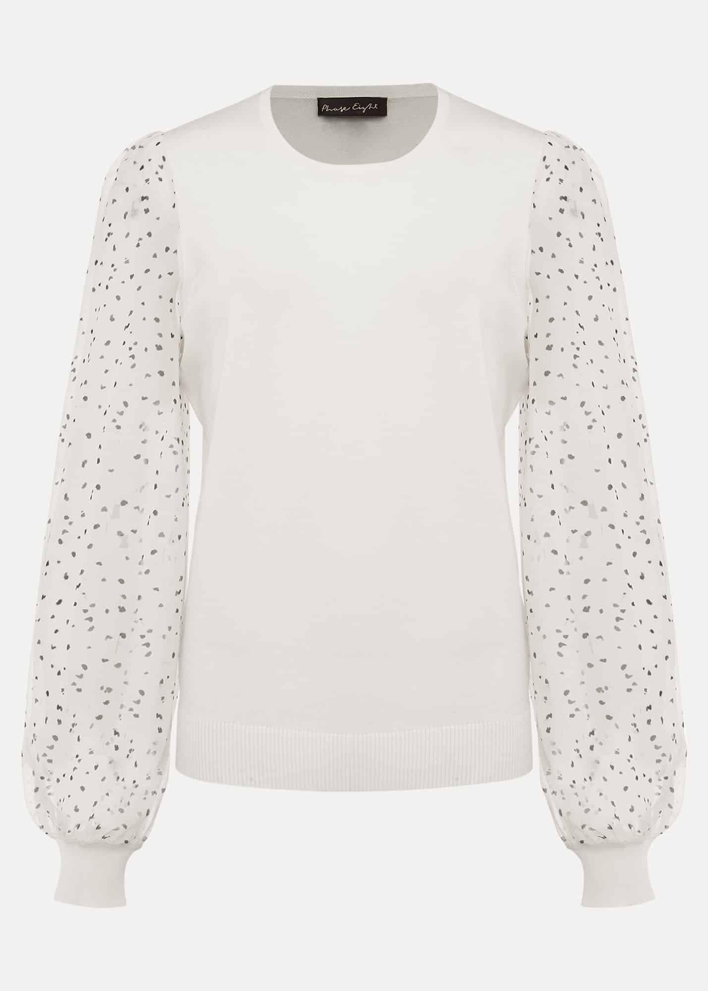 Katina Spot Print Balloon Sleeve Jumper