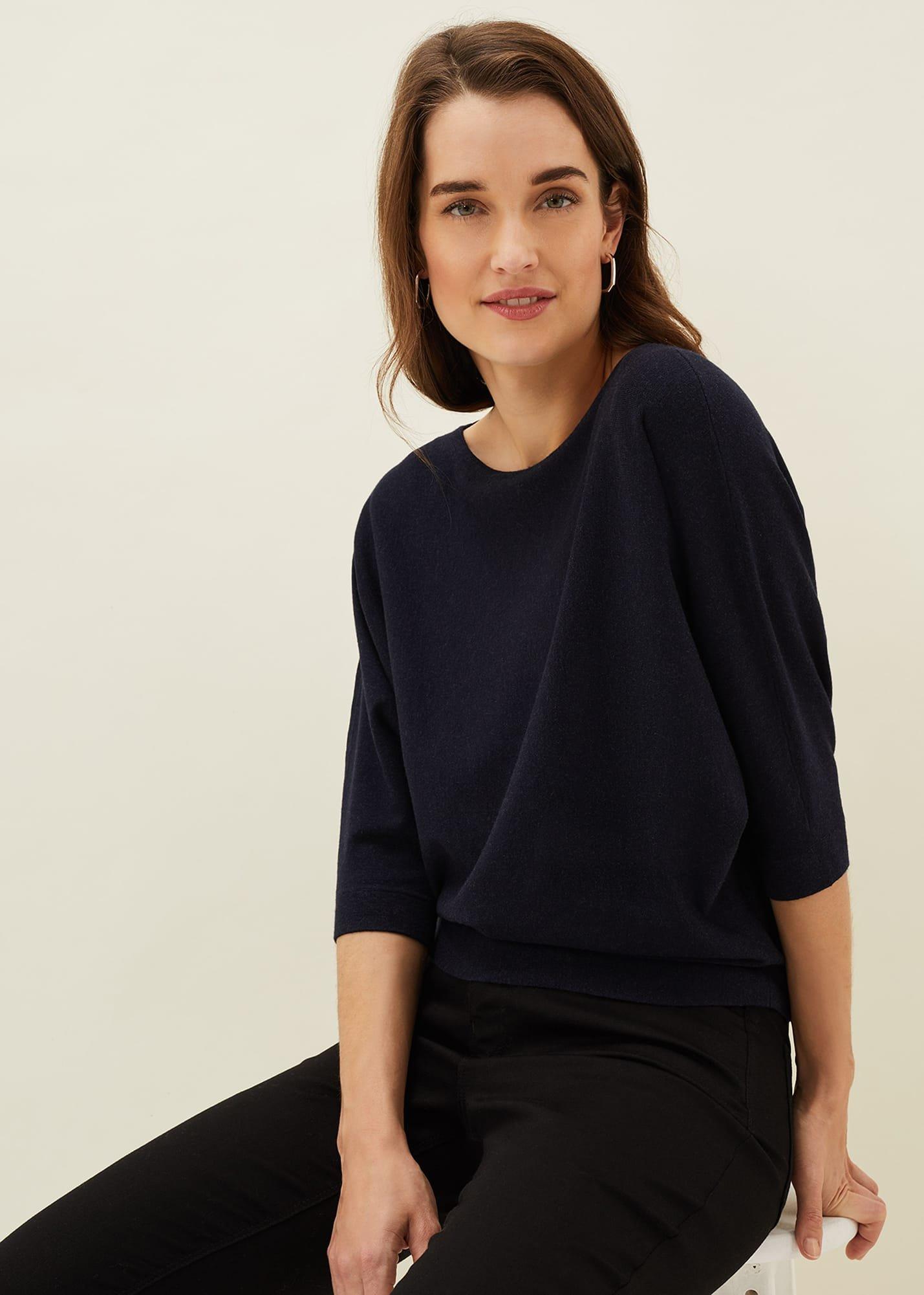 Cristine Batwing Fine Knit Jumper