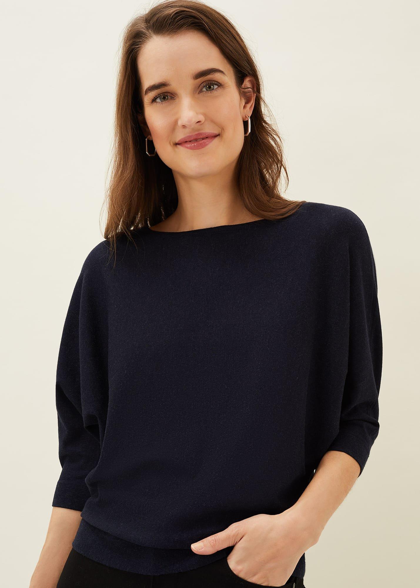 Cristine Batwing Fine Knit Jumper