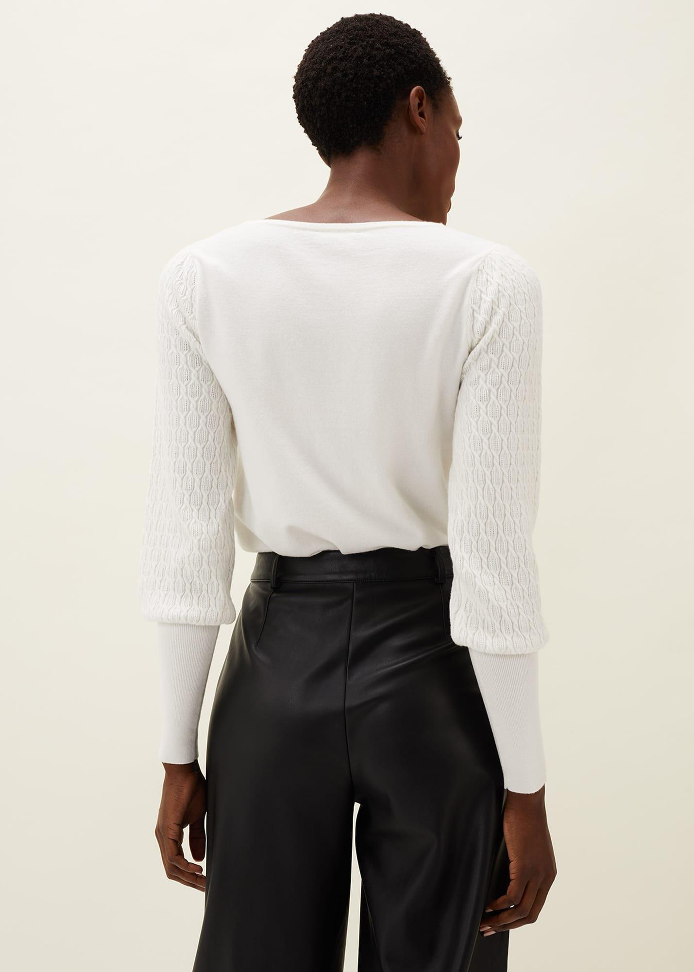 Natalea Cable Knit Sleeve Jumper