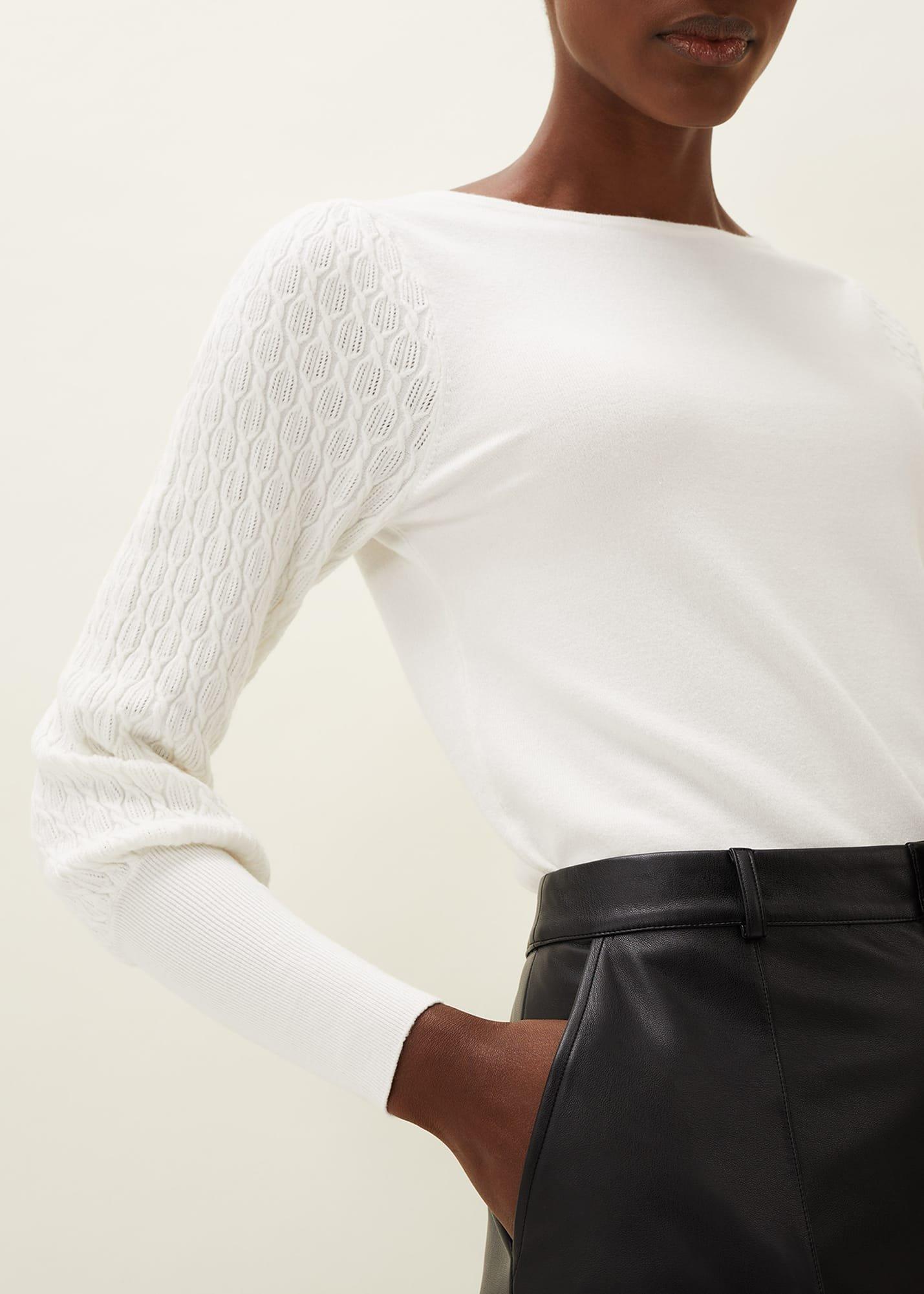 Natalea Cable Knit Sleeve Jumper