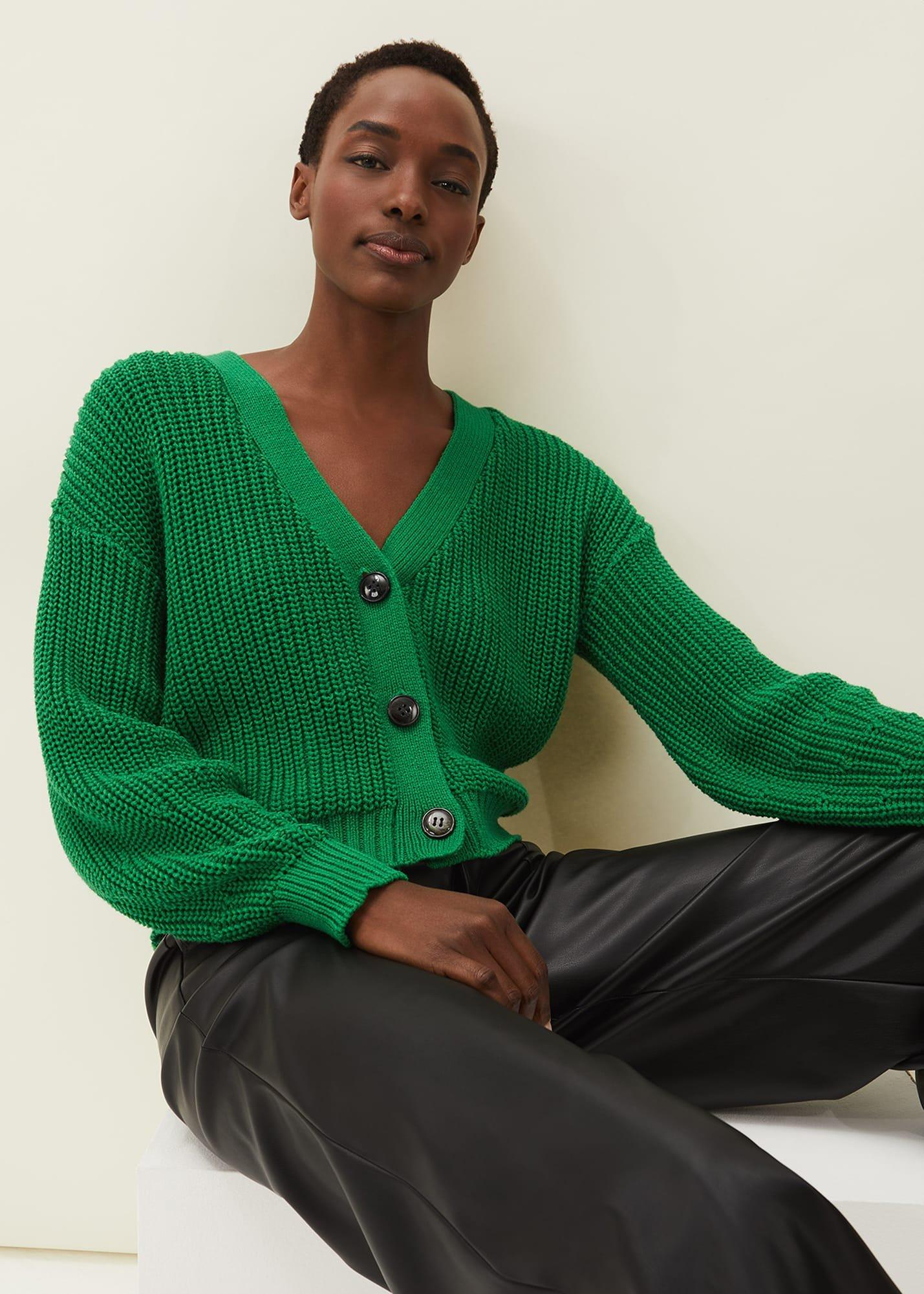 Vika Short Chunky Knit Cardigan | Phase Eight UK |