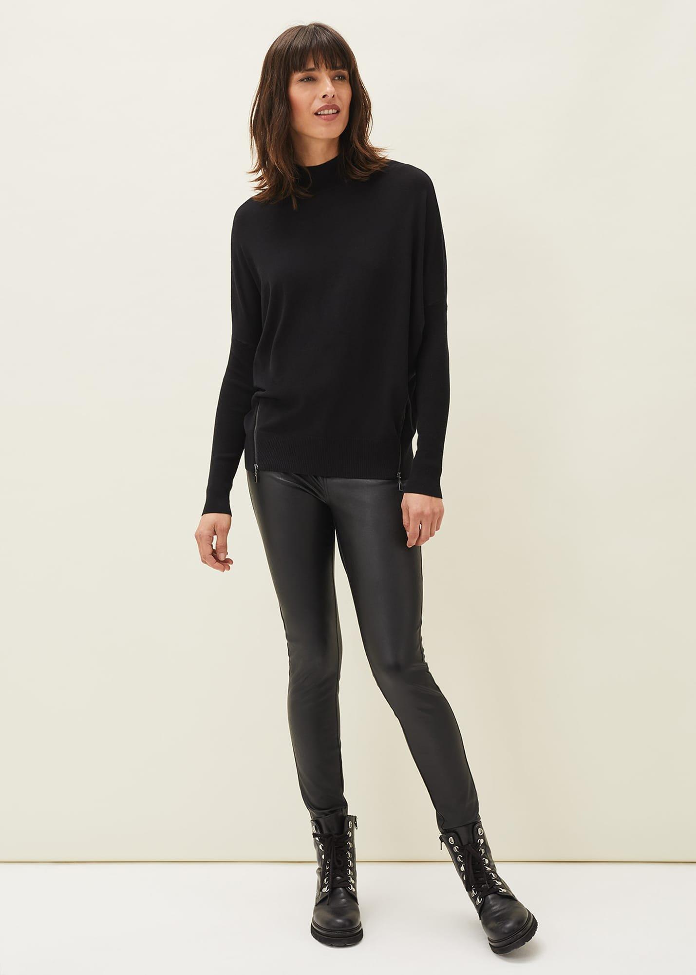 Skylar Roll Neck Zip Hem Jumper