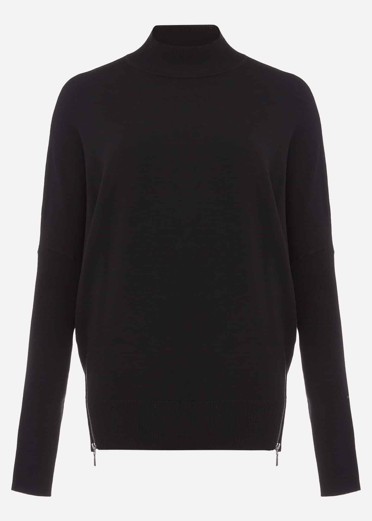 Skylar Roll Neck Zip Hem Jumper