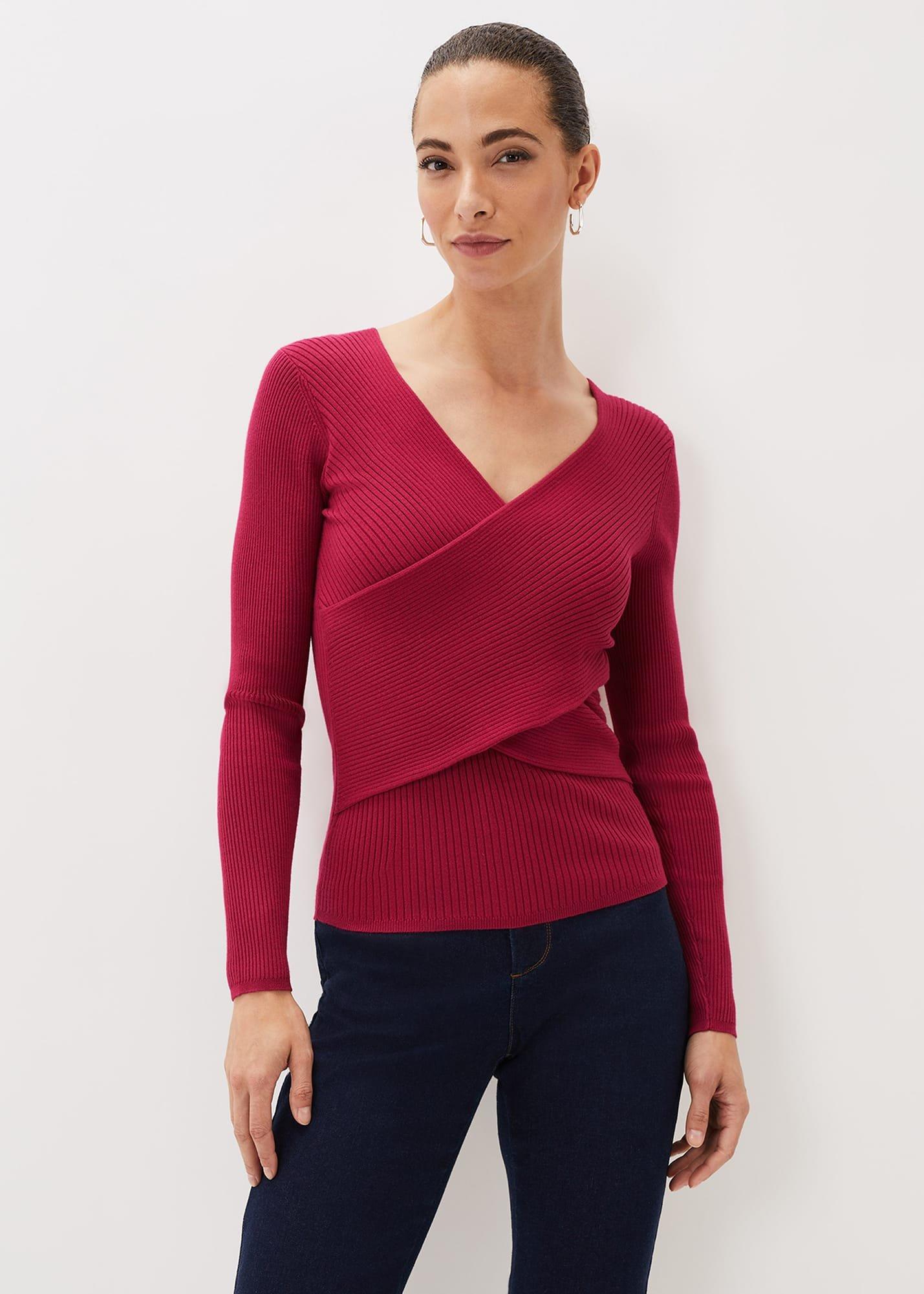 Lelyah Wrap Fine Knit Jumper