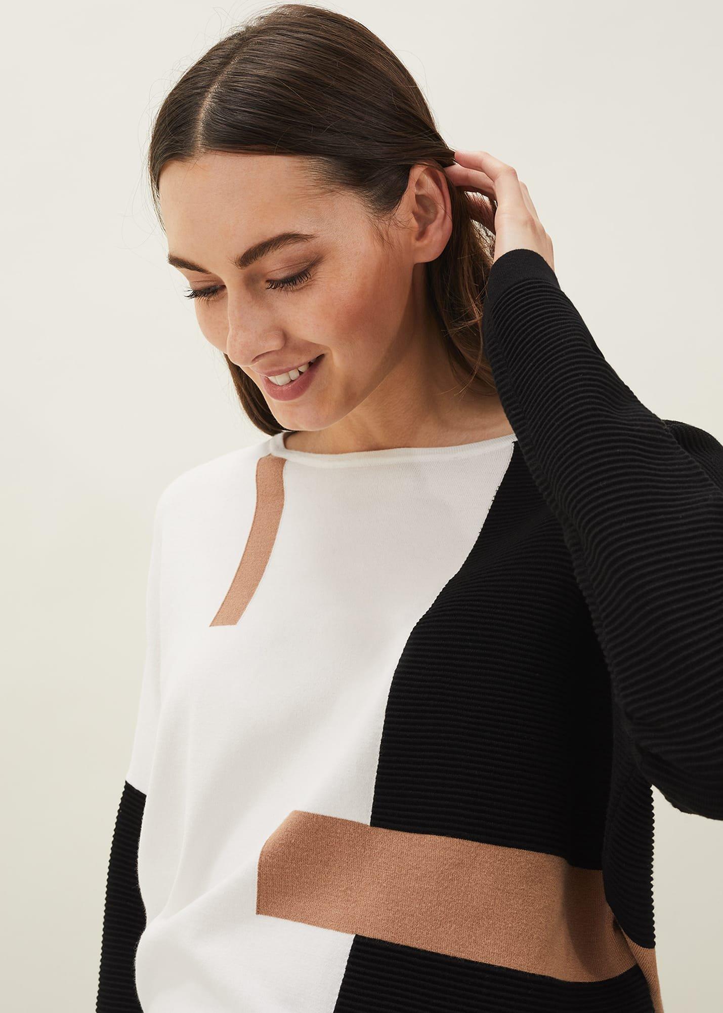Ellan Colourblock Fine Knit Jumper