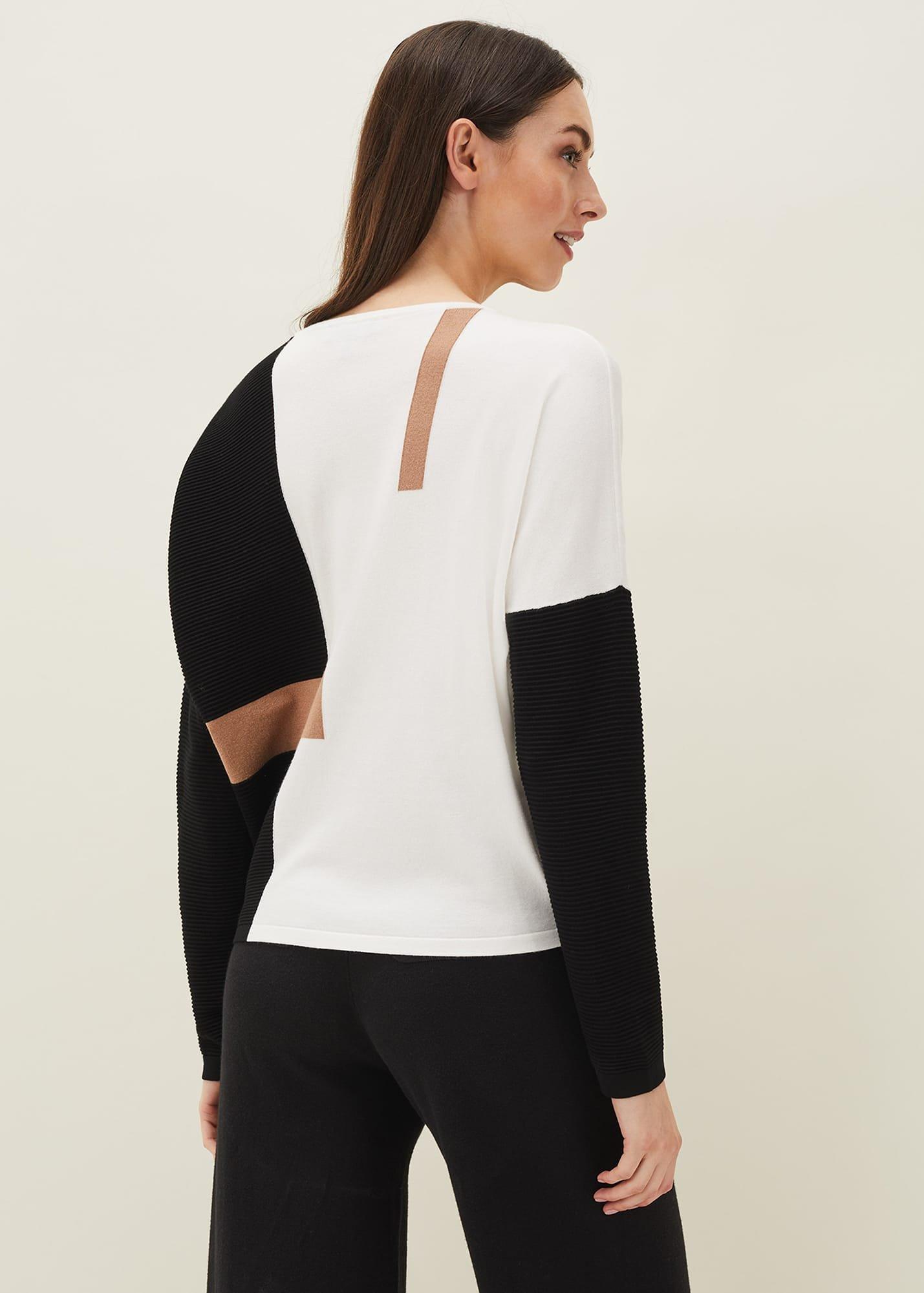 Ellan Colourblock Fine Knit Jumper