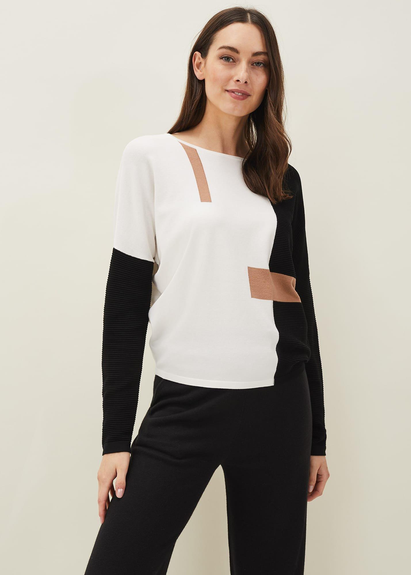 Ellan Colourblock Fine Knit Jumper