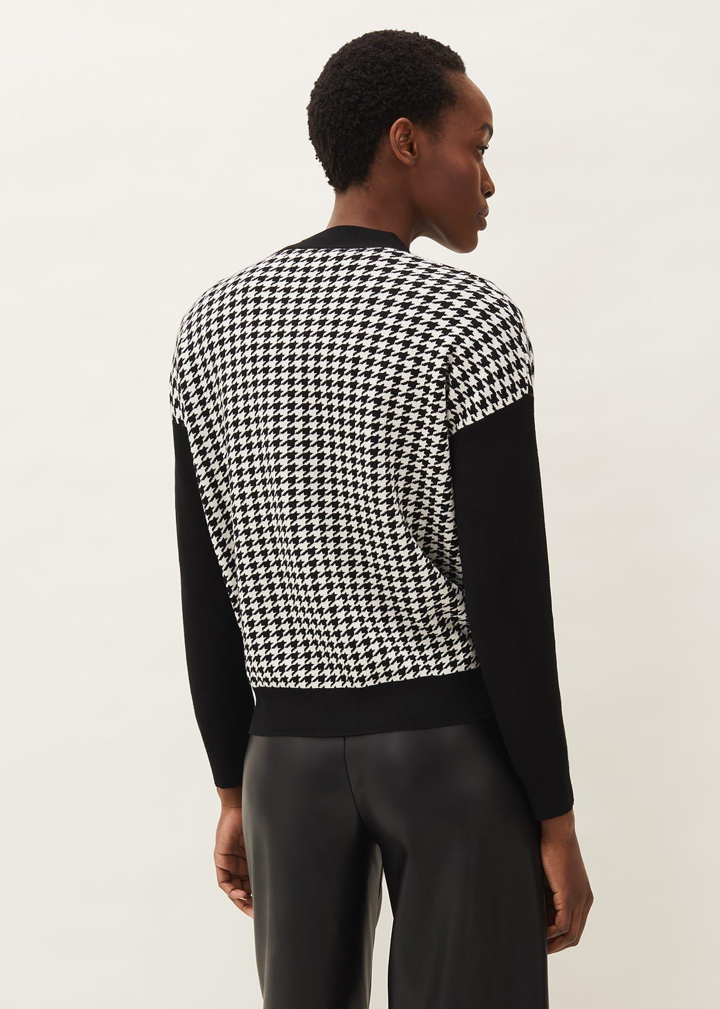 Ava Houndstooth Cardigan