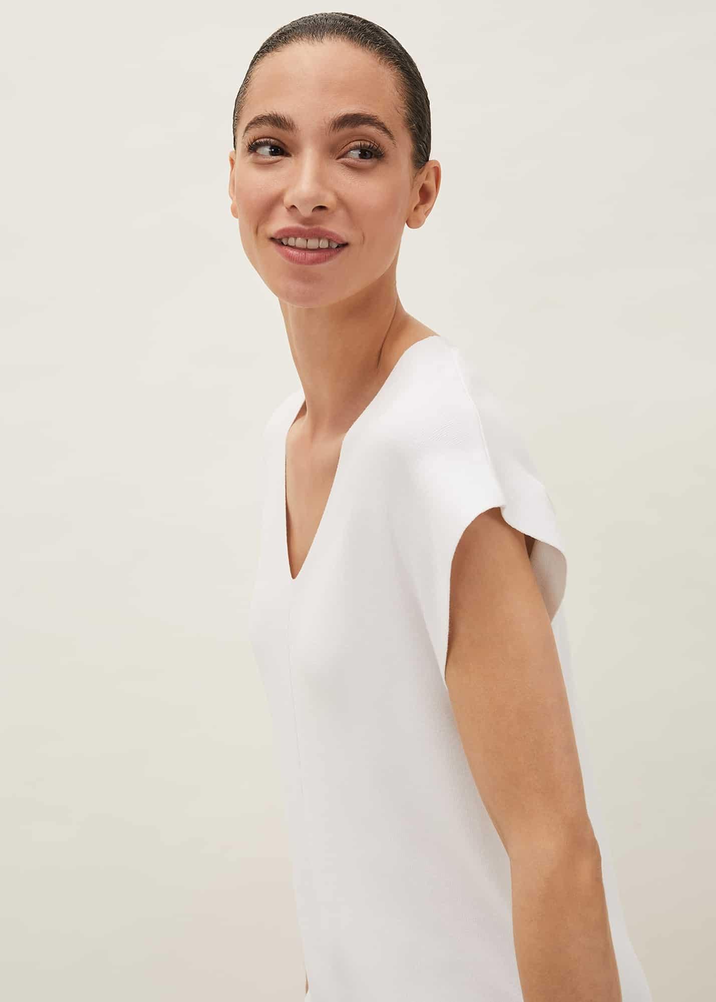 Demi Cap Sleeve Fine Knit Top