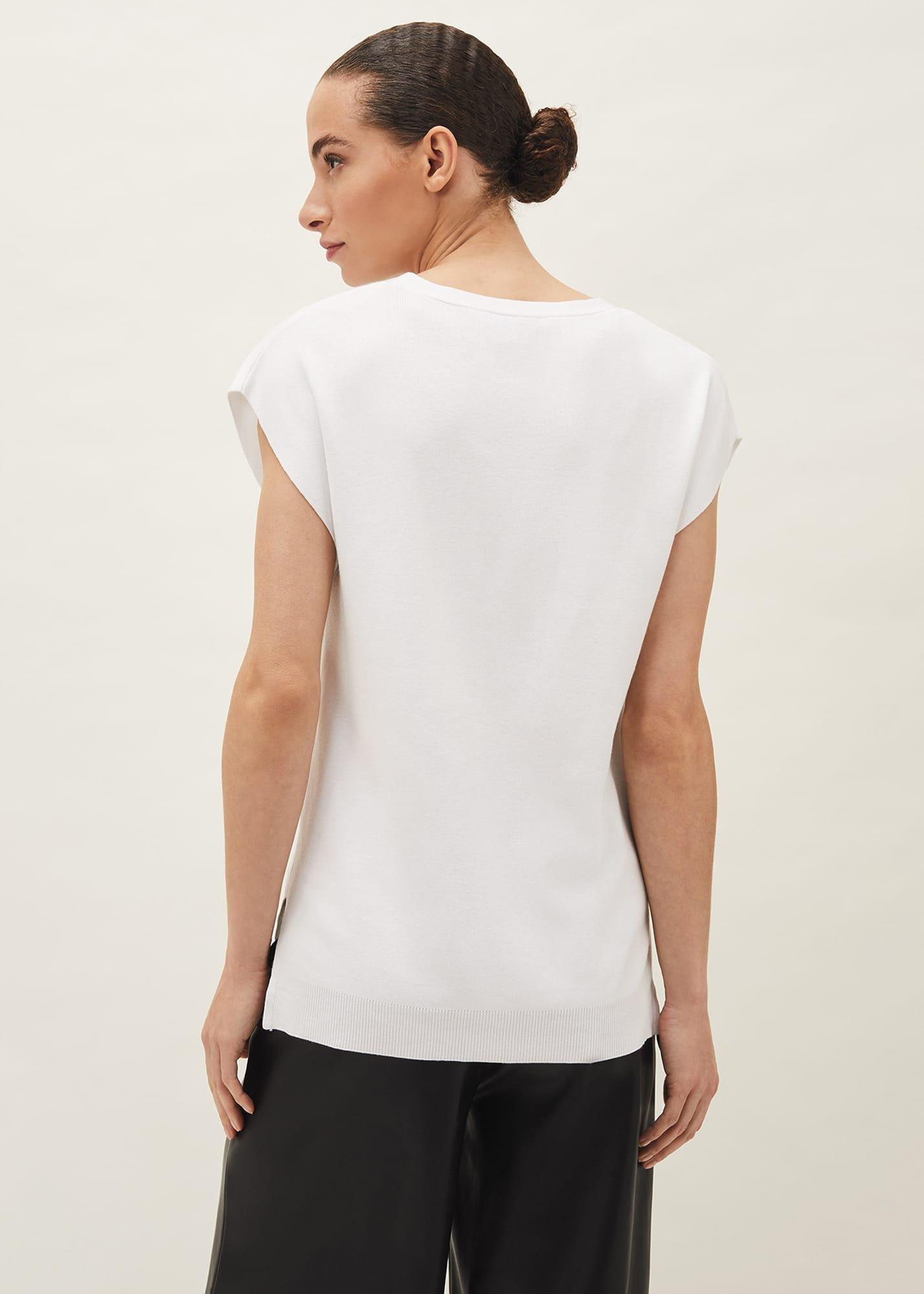Demi Cap Sleeve Fine Knit Top