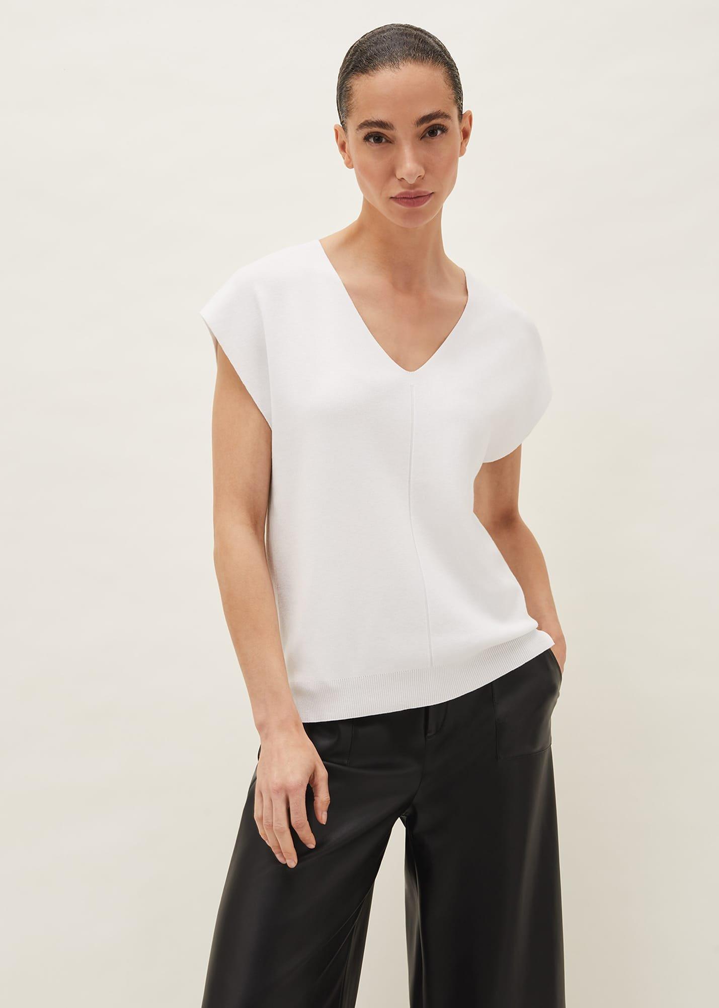Demi Cap Sleeve Fine Knit Top