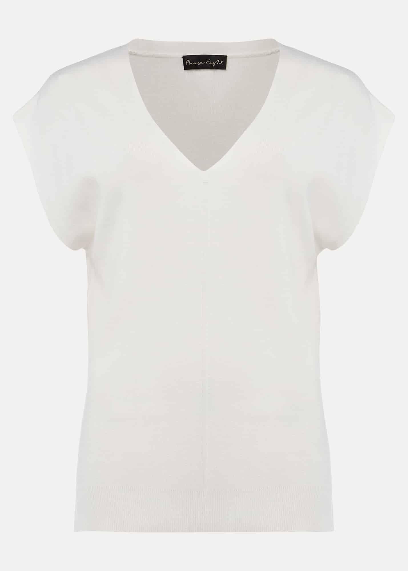 Demi Cap Sleeve Fine Knit Top