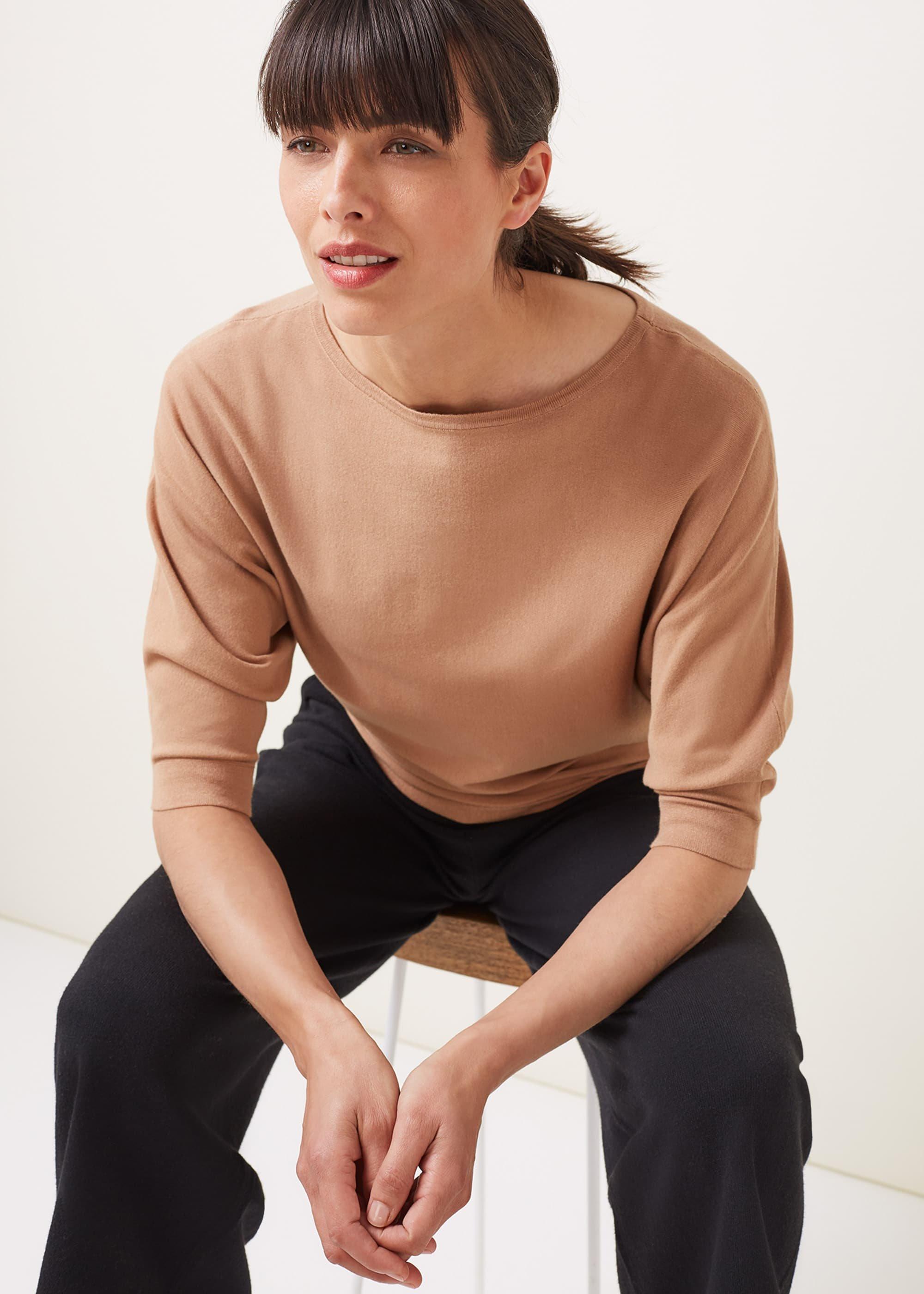 Cristine Fine Knit Batwing Jumper