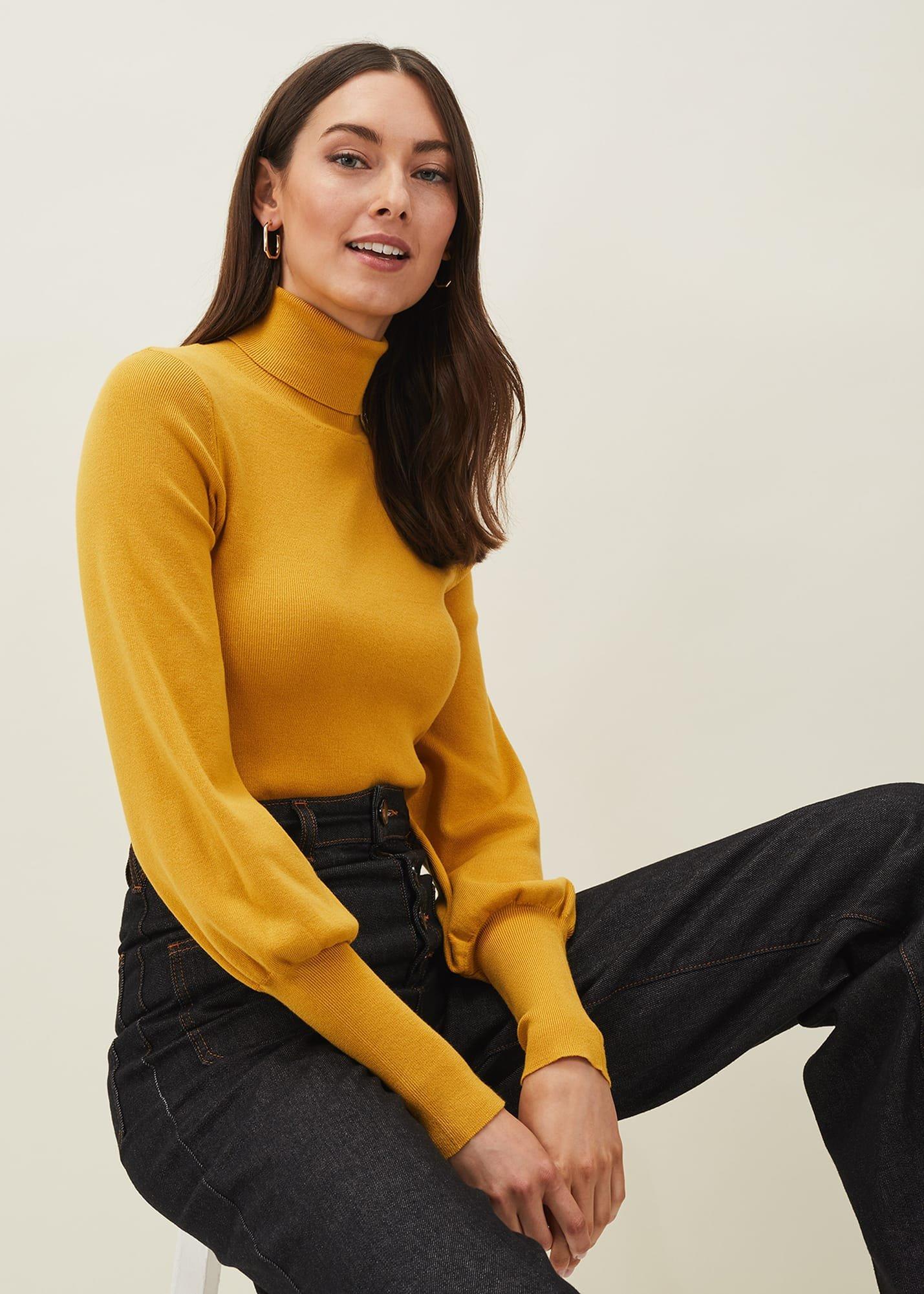 Gwyneth Balloon Sleeve Fine Knit Jumper