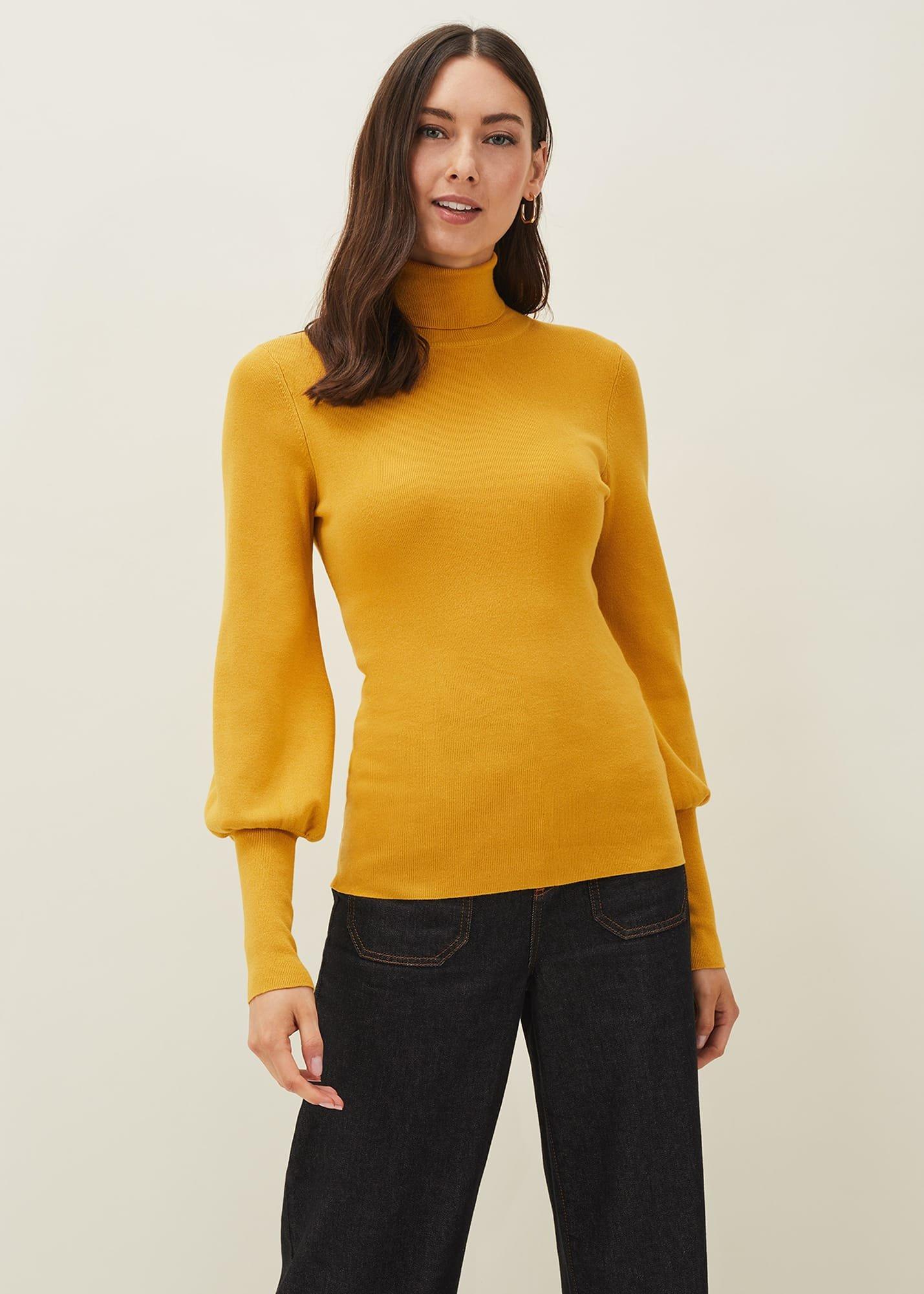 Gwyneth Balloon Sleeve Fine Knit Jumper