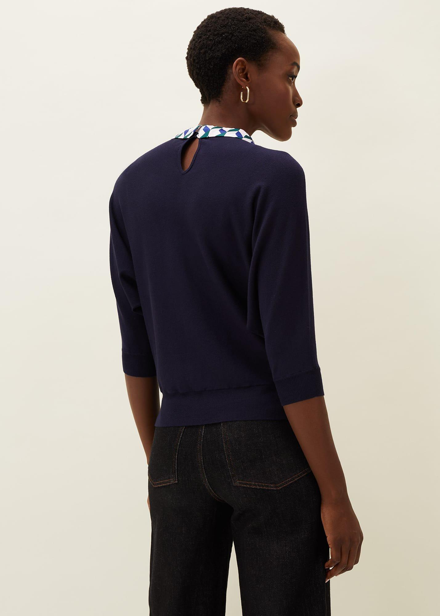 Delphine Printed Collar Jumper