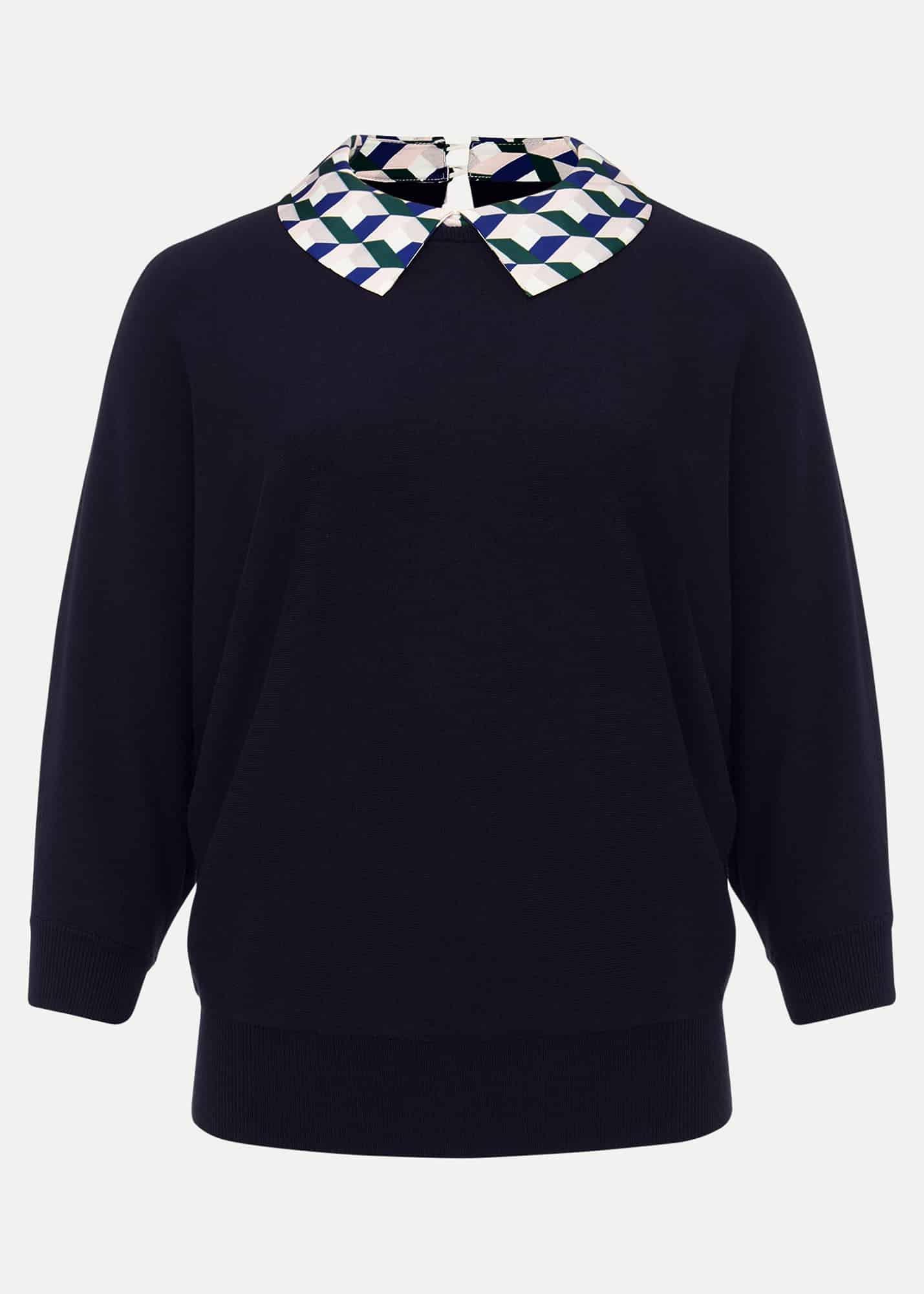 Delphine Printed Collar Jumper