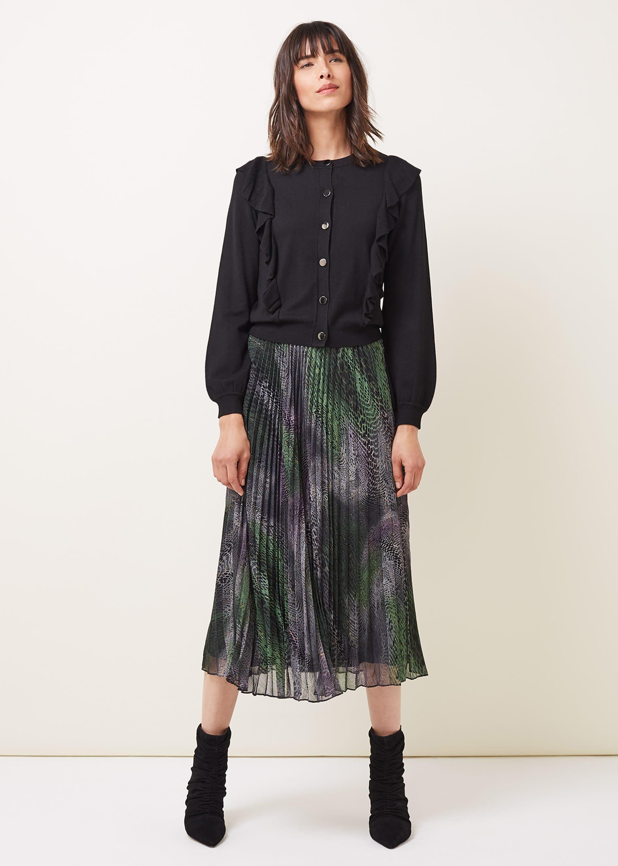 Susie Frill Detail Fine Knit Cardigan