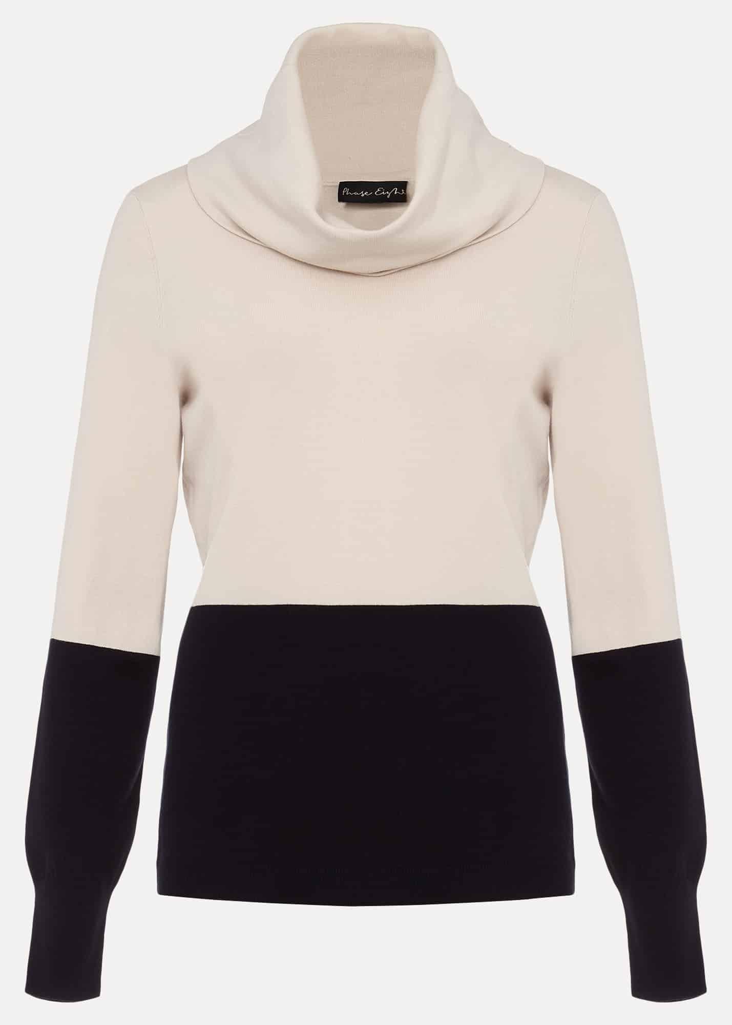 Zasha Colourblock Cowl Neck Jumper