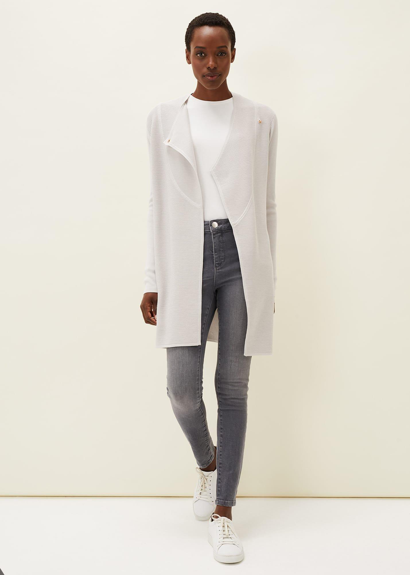 Sophin Knitted Wrap Longline Cardigan