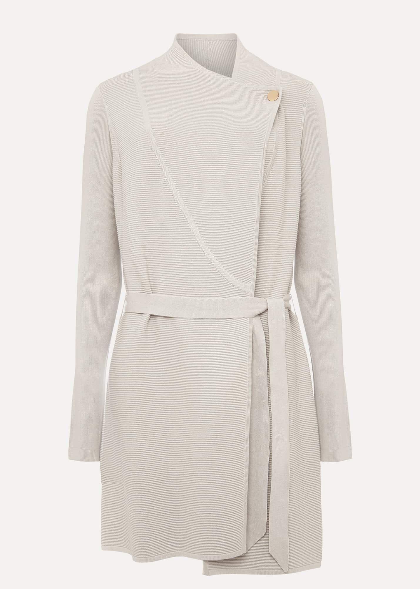 Sophin Knitted Wrap Longline Cardigan