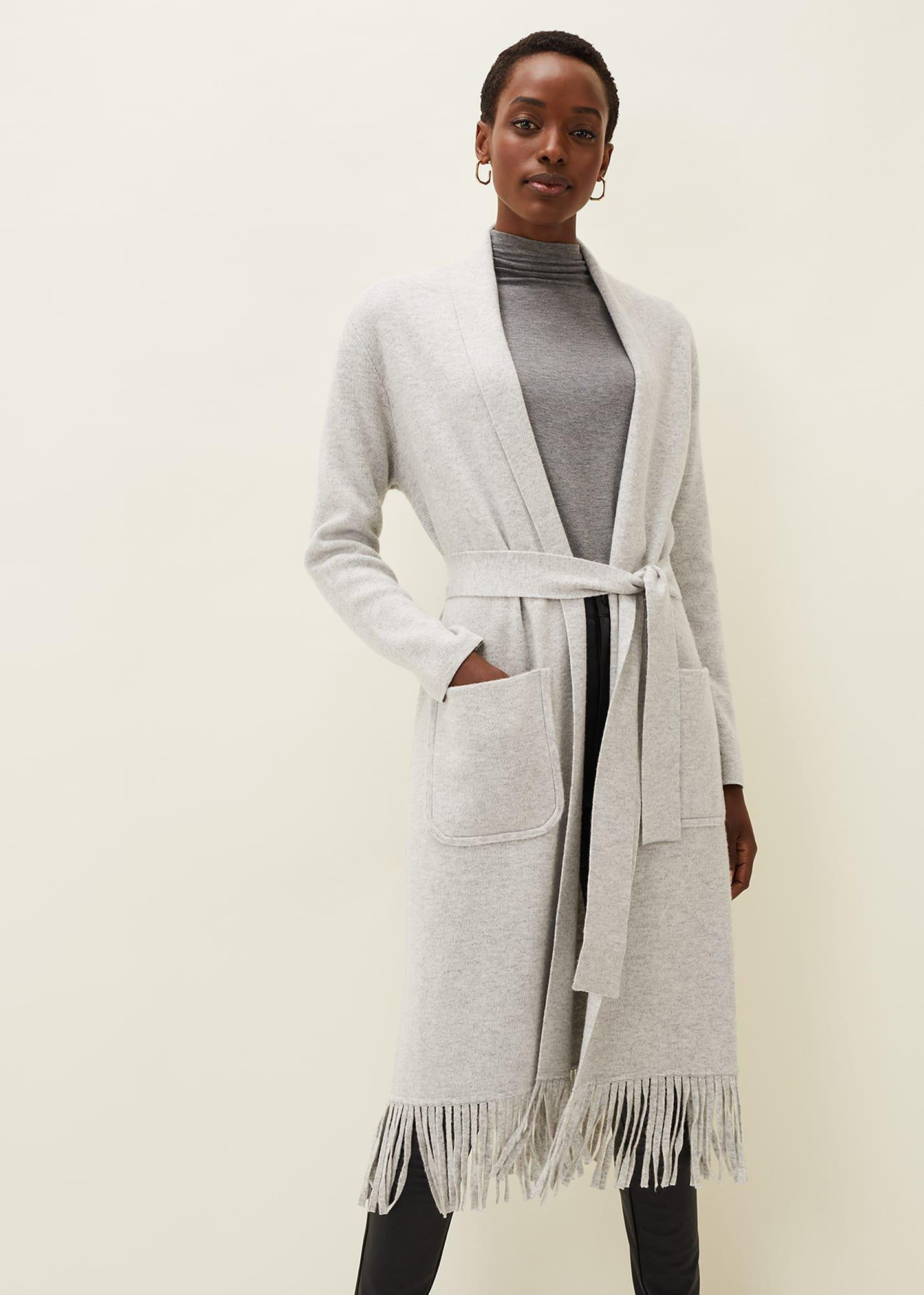 Debbie Tassel Trim Maxi Cardigan