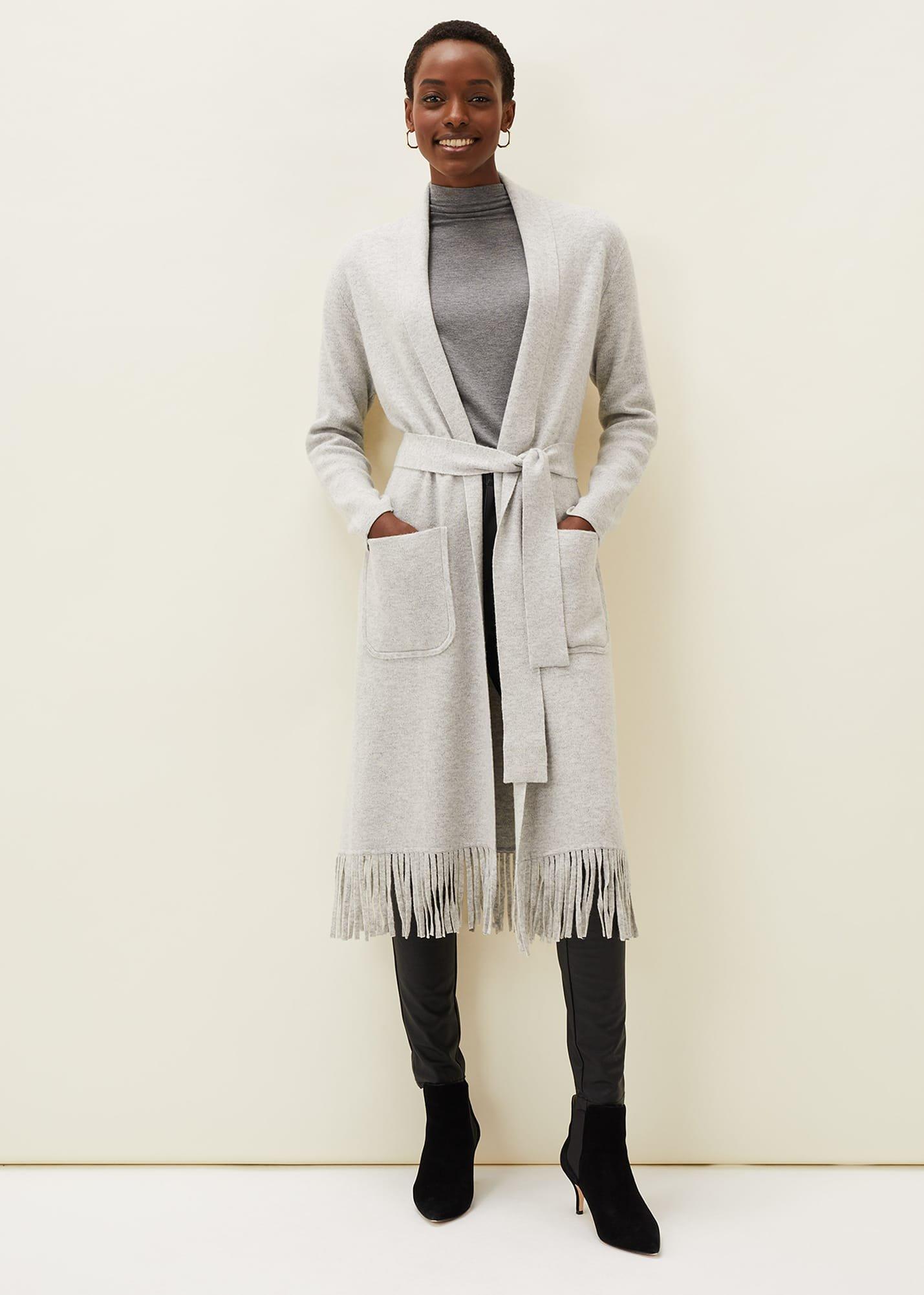 Debbie Tassel Trim Maxi Cardigan