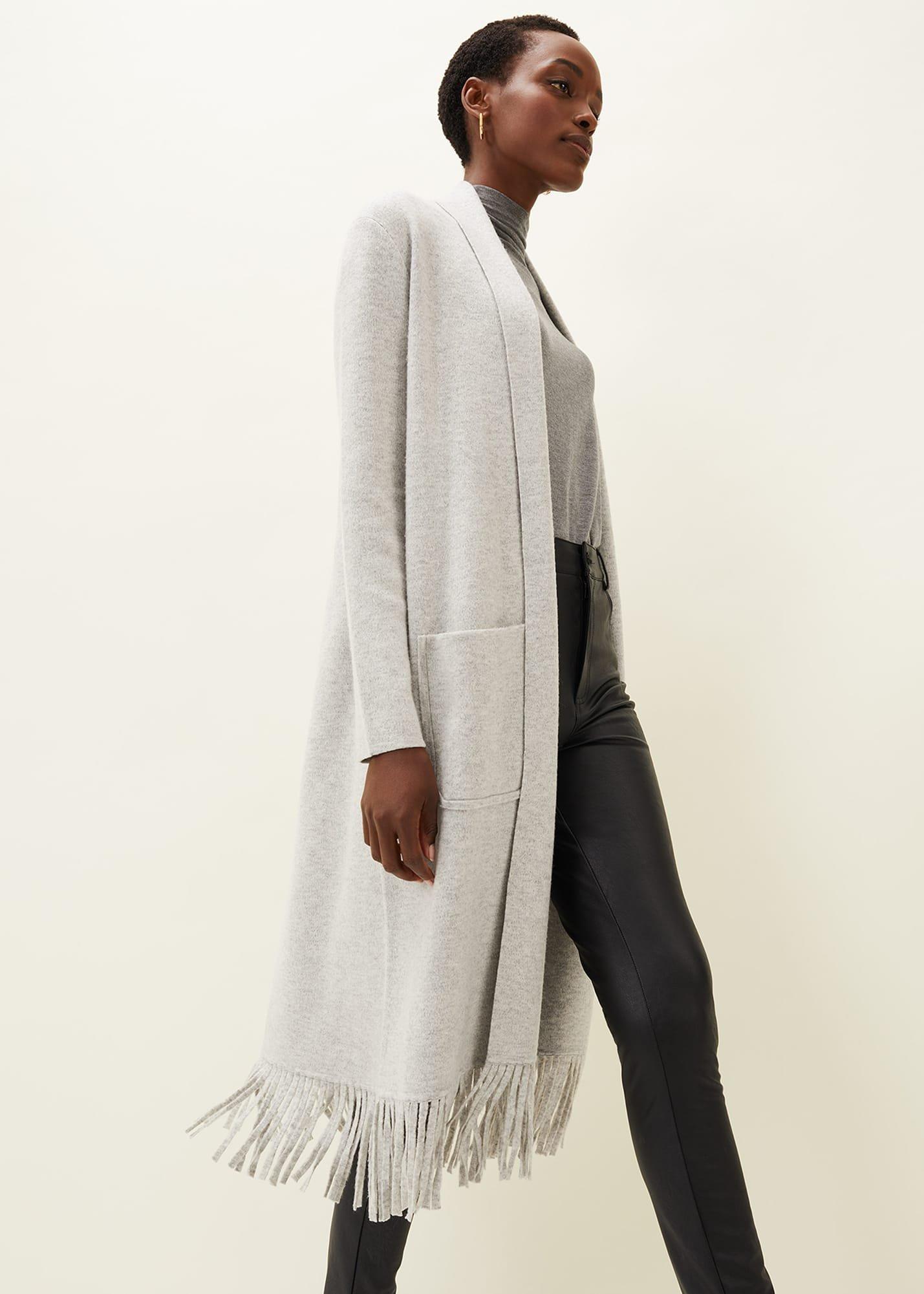 Debbie Tassel Trim Maxi Cardigan