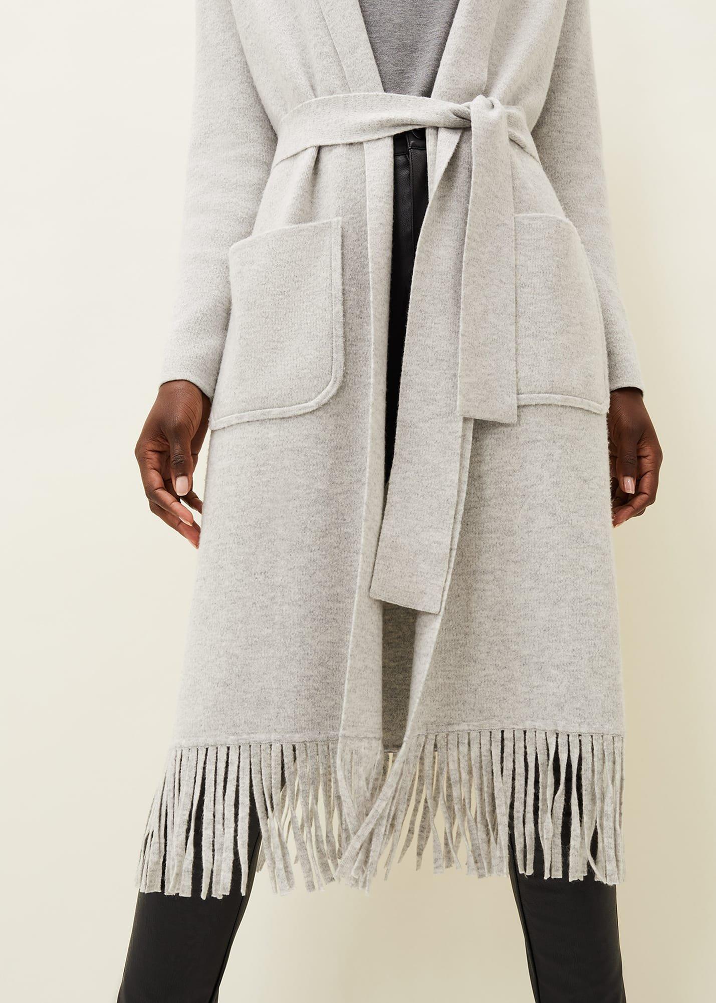 Debbie Tassel Trim Maxi Cardigan