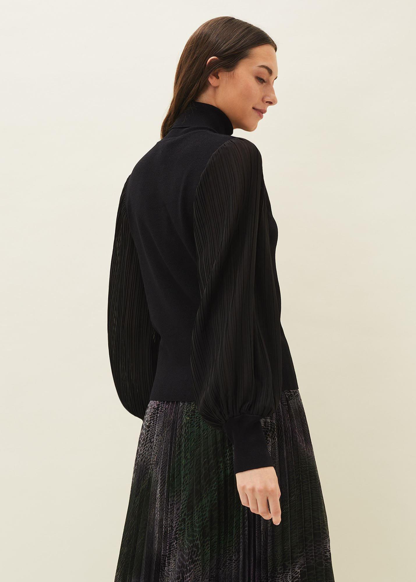 Everley Pleat Sleeve Knit Jumper