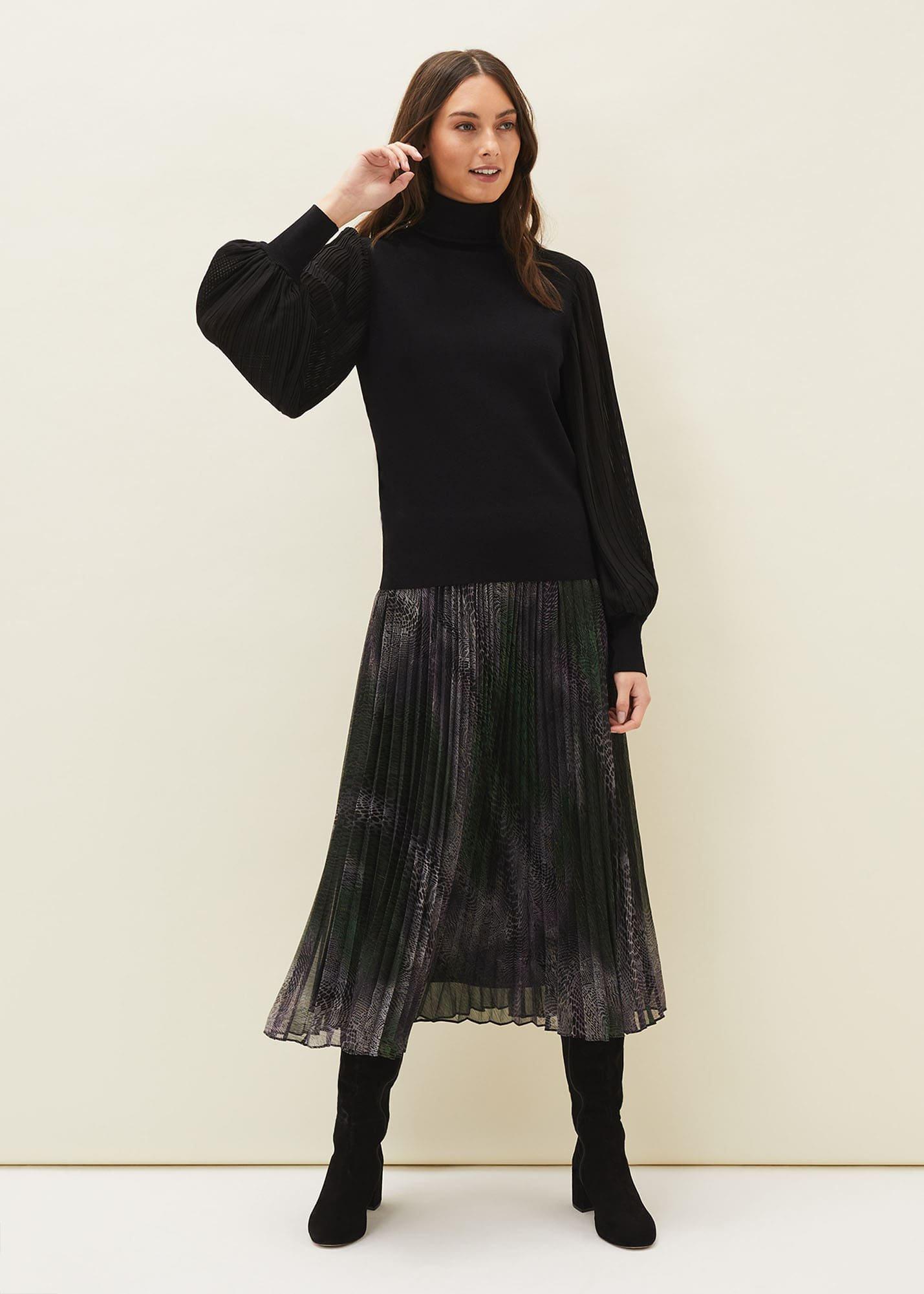 Everley Pleat Sleeve Knit Jumper