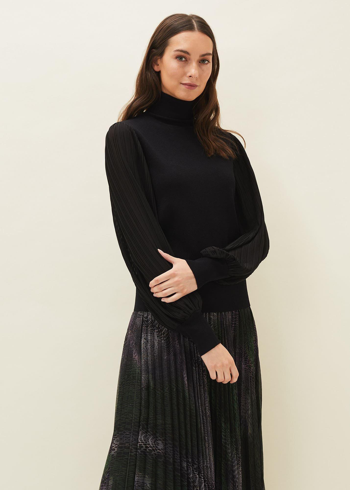 Everley Pleat Sleeve Knit Jumper