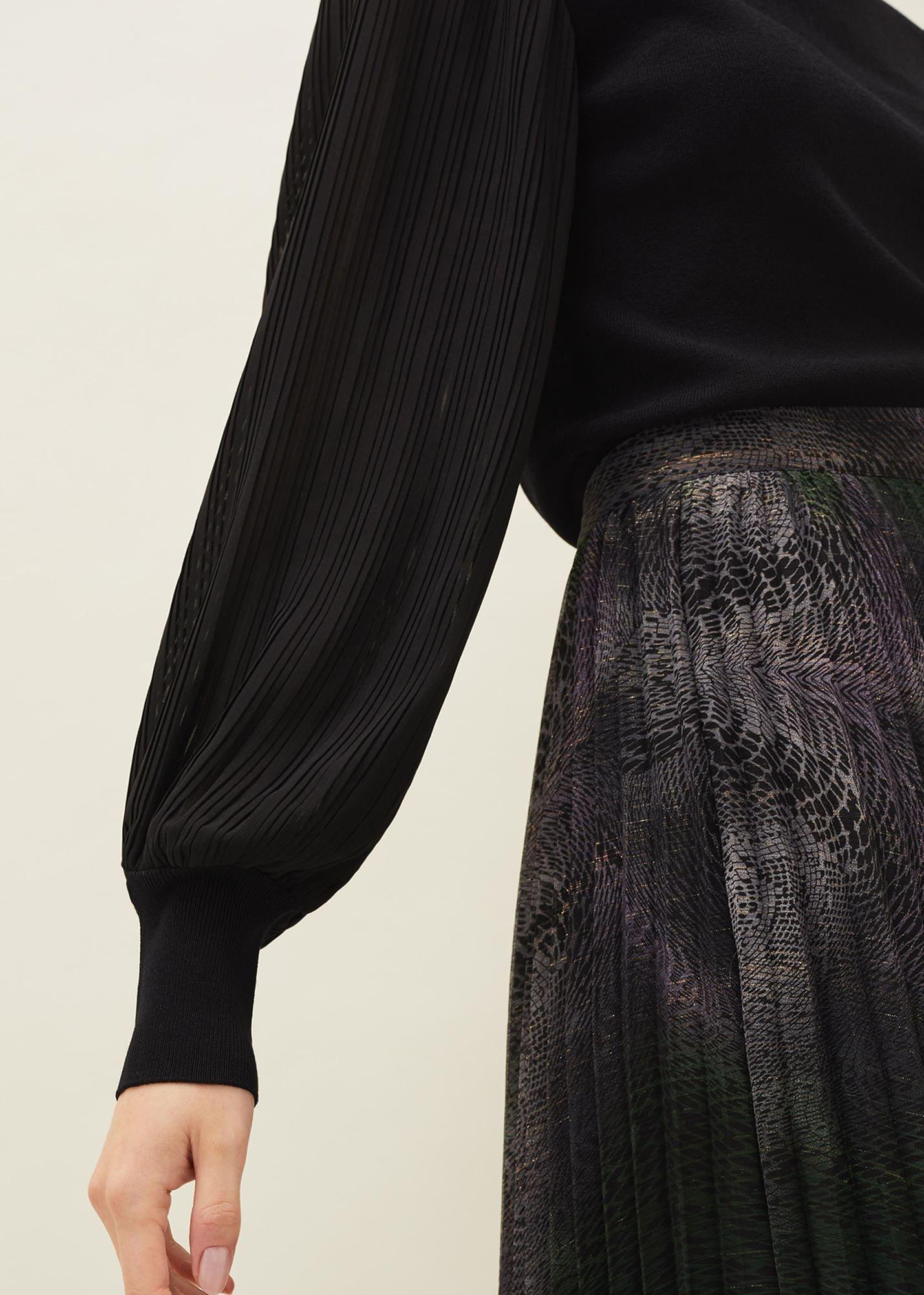 Everley Pleat Sleeve Knit Jumper