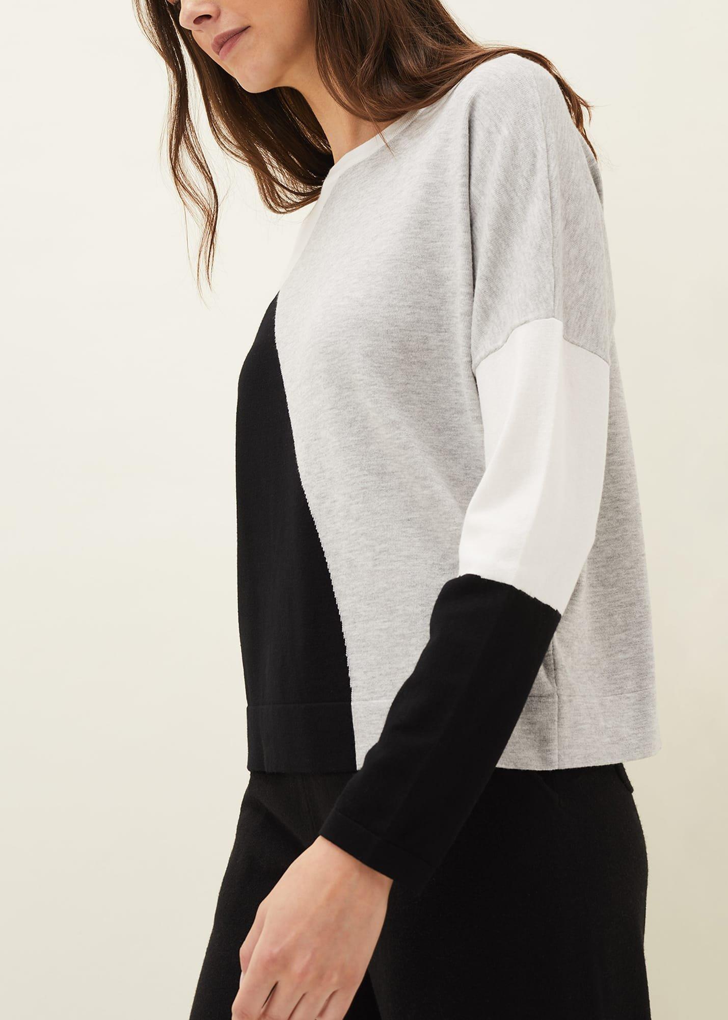 Laura Colourblock Fine Knit Jumper