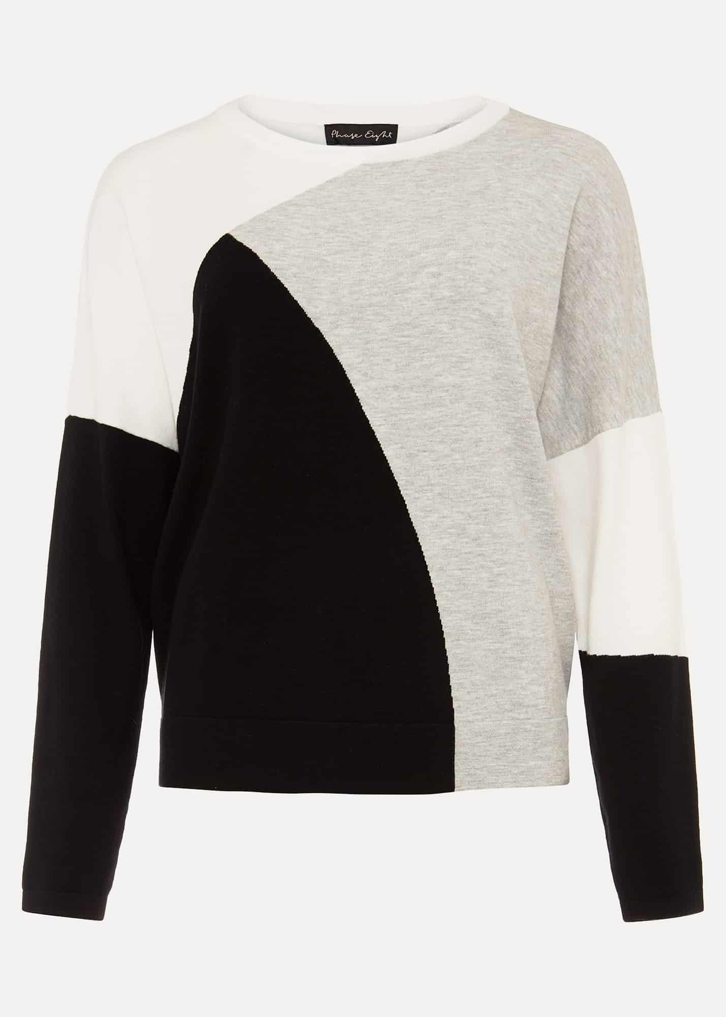 Laura Colourblock Fine Knit Jumper