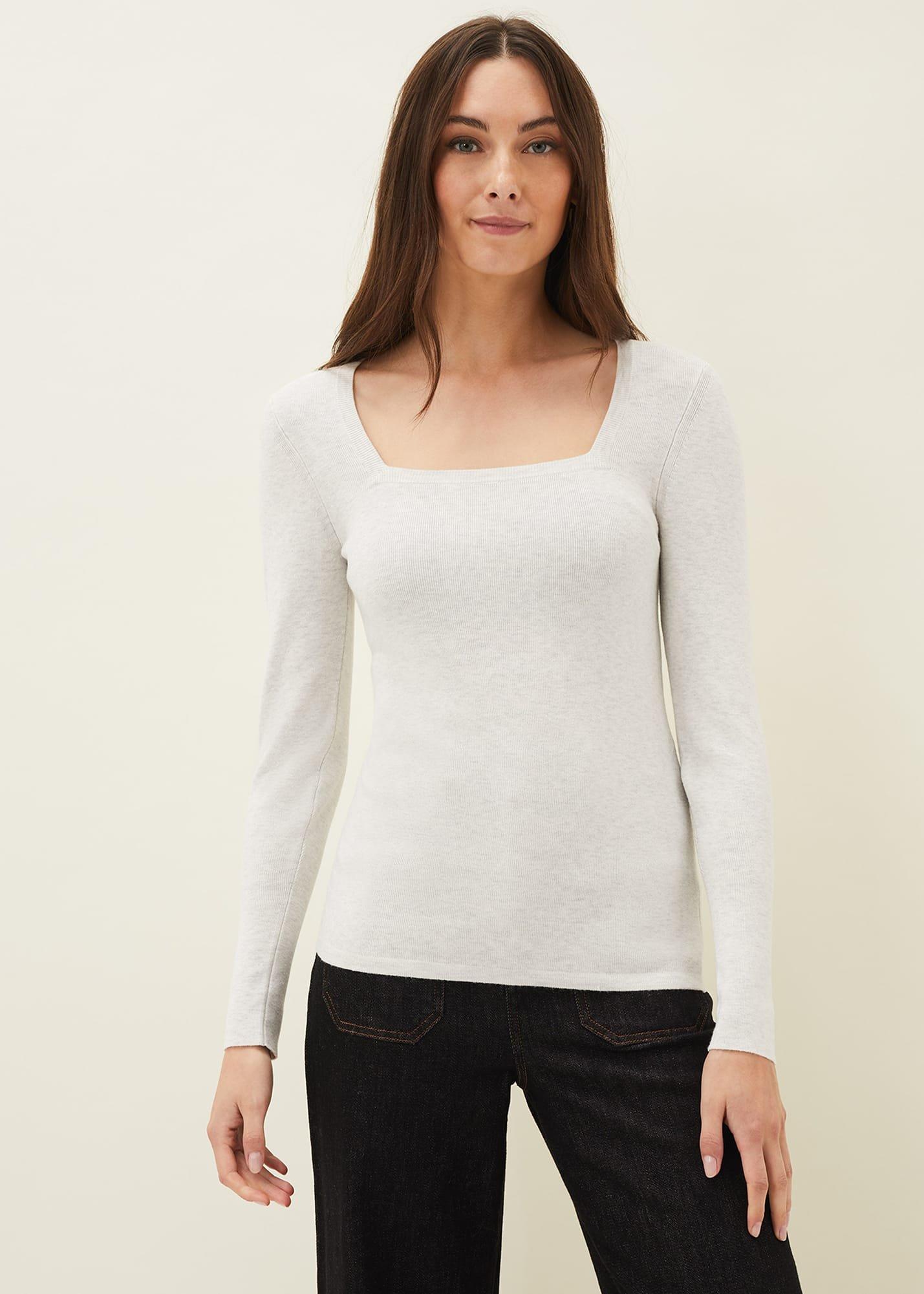 Molla Square Neck Knit Jumper