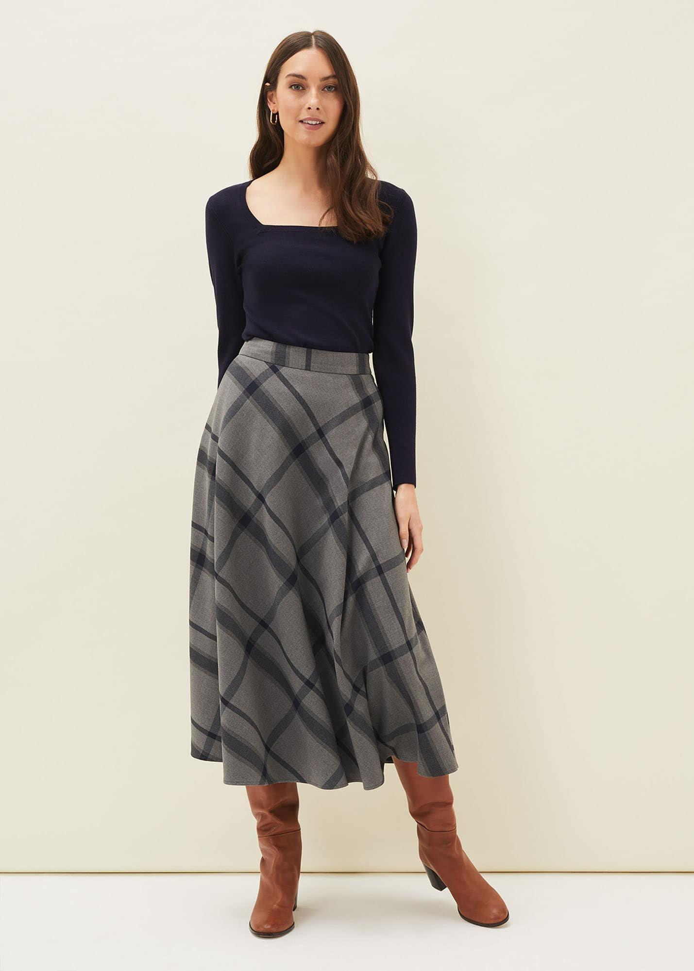 Molla Square Neck Fine Knit Jumper
