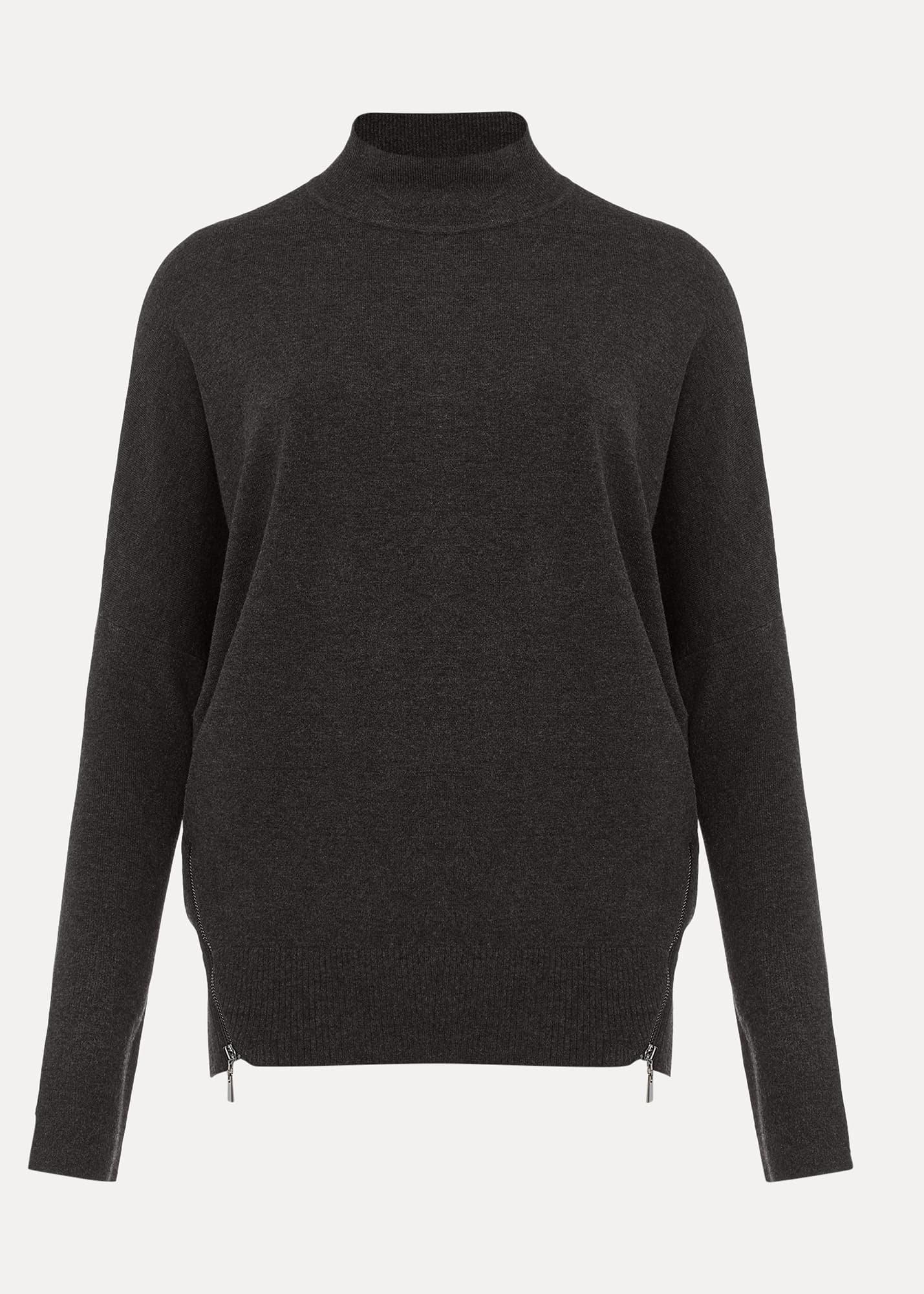 Skylar Roll Neck Zip Hem Jumper