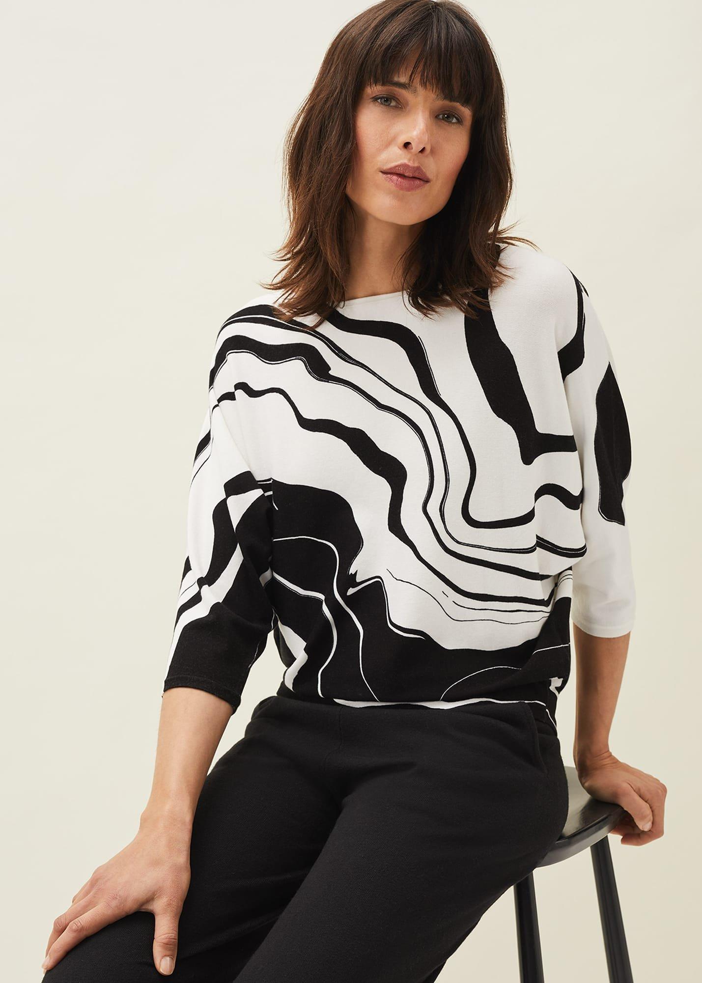 Rally Swirl Print Knit Jumper