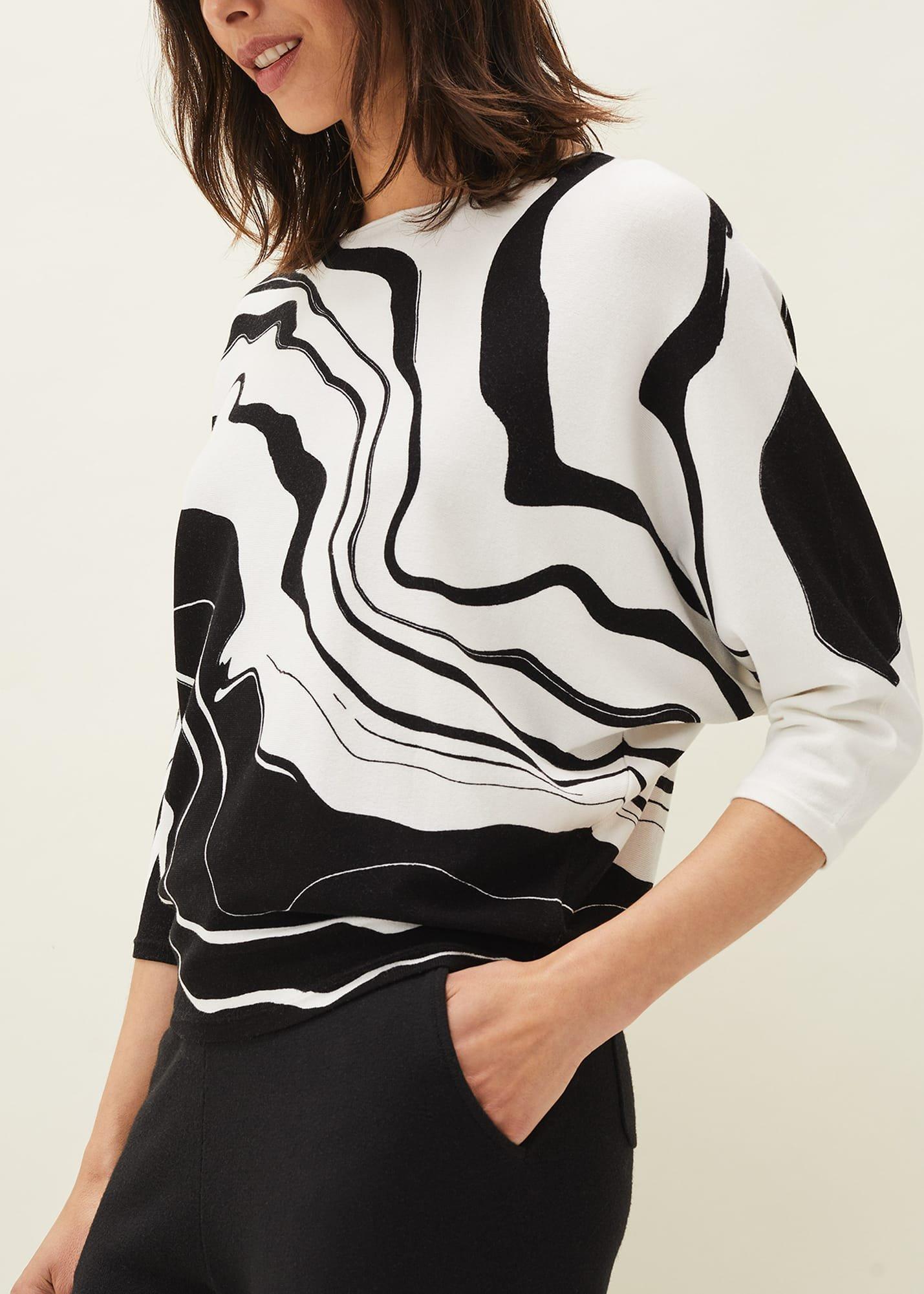 Rally Swirl Print Knit Jumper