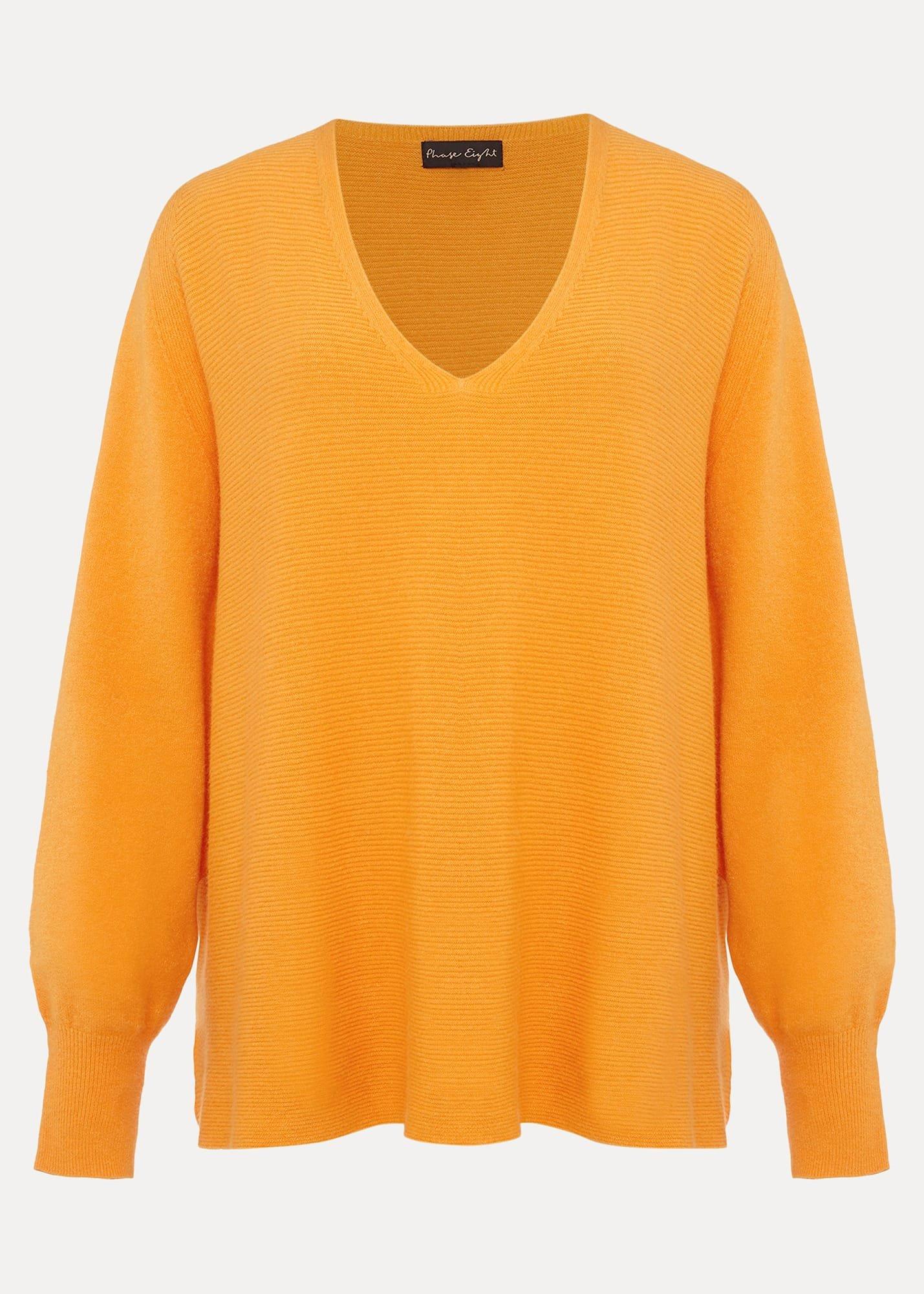 Kirste Textured Fine Knit V-Neck Jumper
