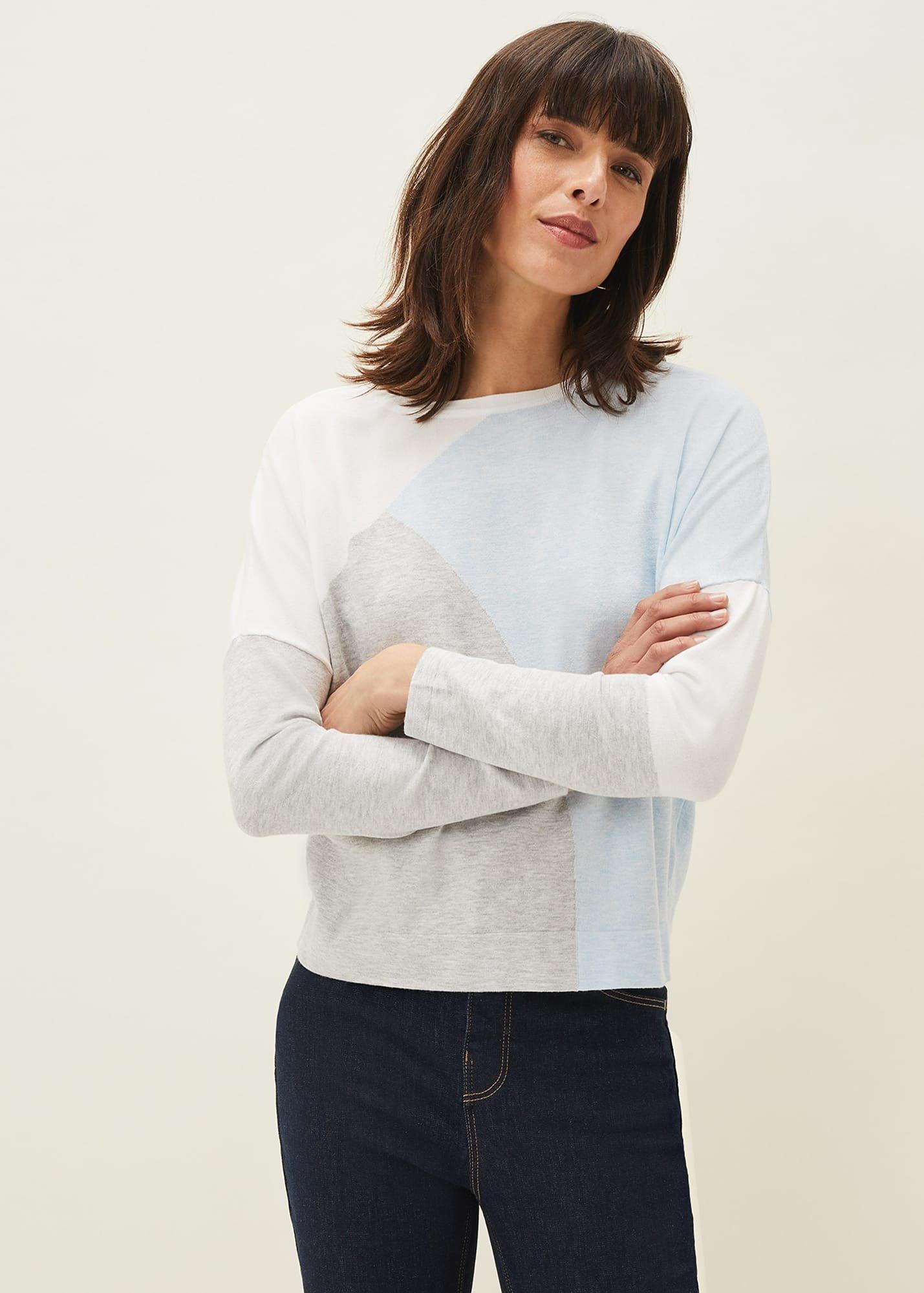 Laura Colourblock Intarsia Jumper